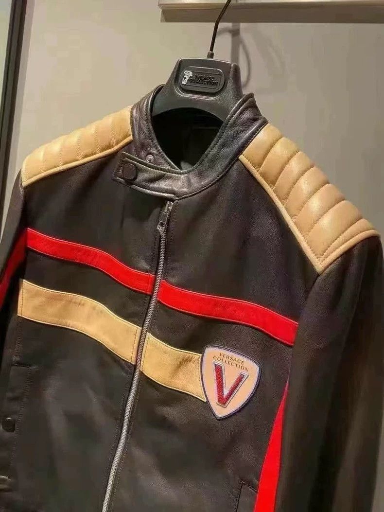 Versace Versace Lambskin slim leather jacket Size US L / EU 52-54 / 3 - 3 Thumbnail