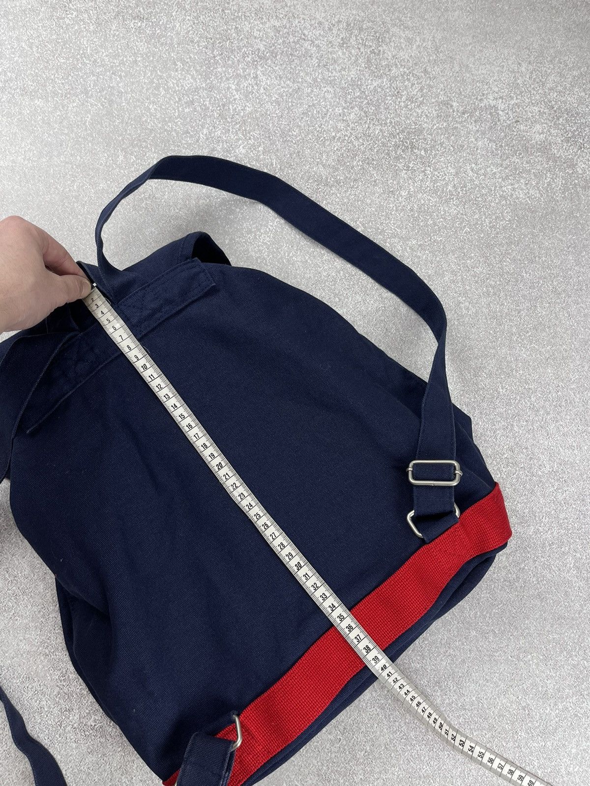Tommy Hilfiger × Vintage Vintage Tommy Hilfiger Flag Canvas Backpack OS Size ONE SIZE - 12 Thumbnail