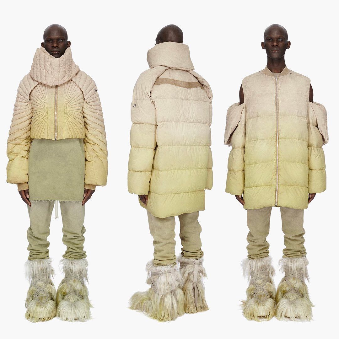 Moncler × Rick Owens *NEW* FUR BIGROCKS BOOTS ACID DEGRADE Size US 10 / EU 43 - 9 Thumbnail