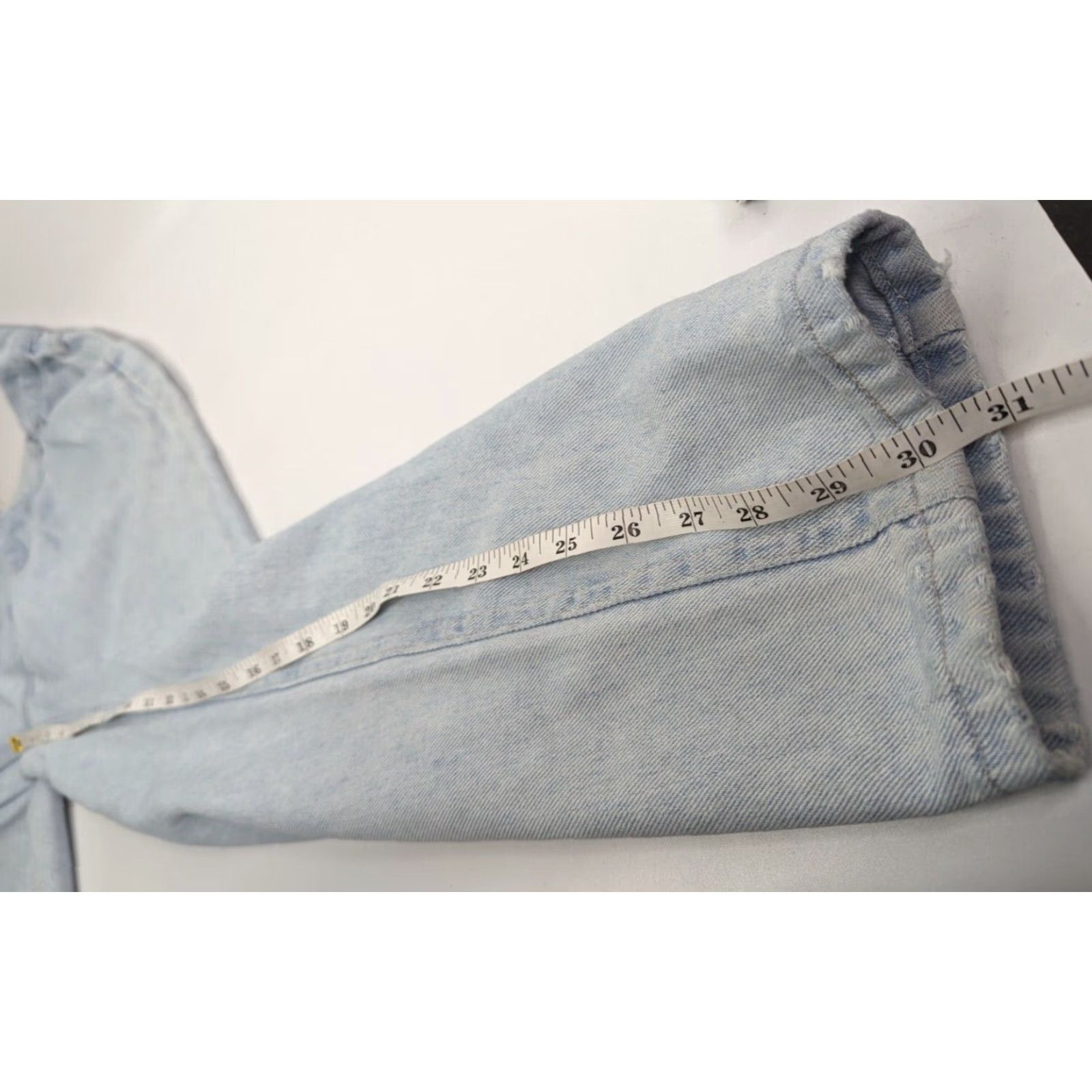 Lee VINTAGE Lee Jeans Denim Jeans Women's 18 Tapered Distressed Light Wash Blue 5-Pocket Boyfriend 5638 Size 40" / US 18 - 6 Thumbnail