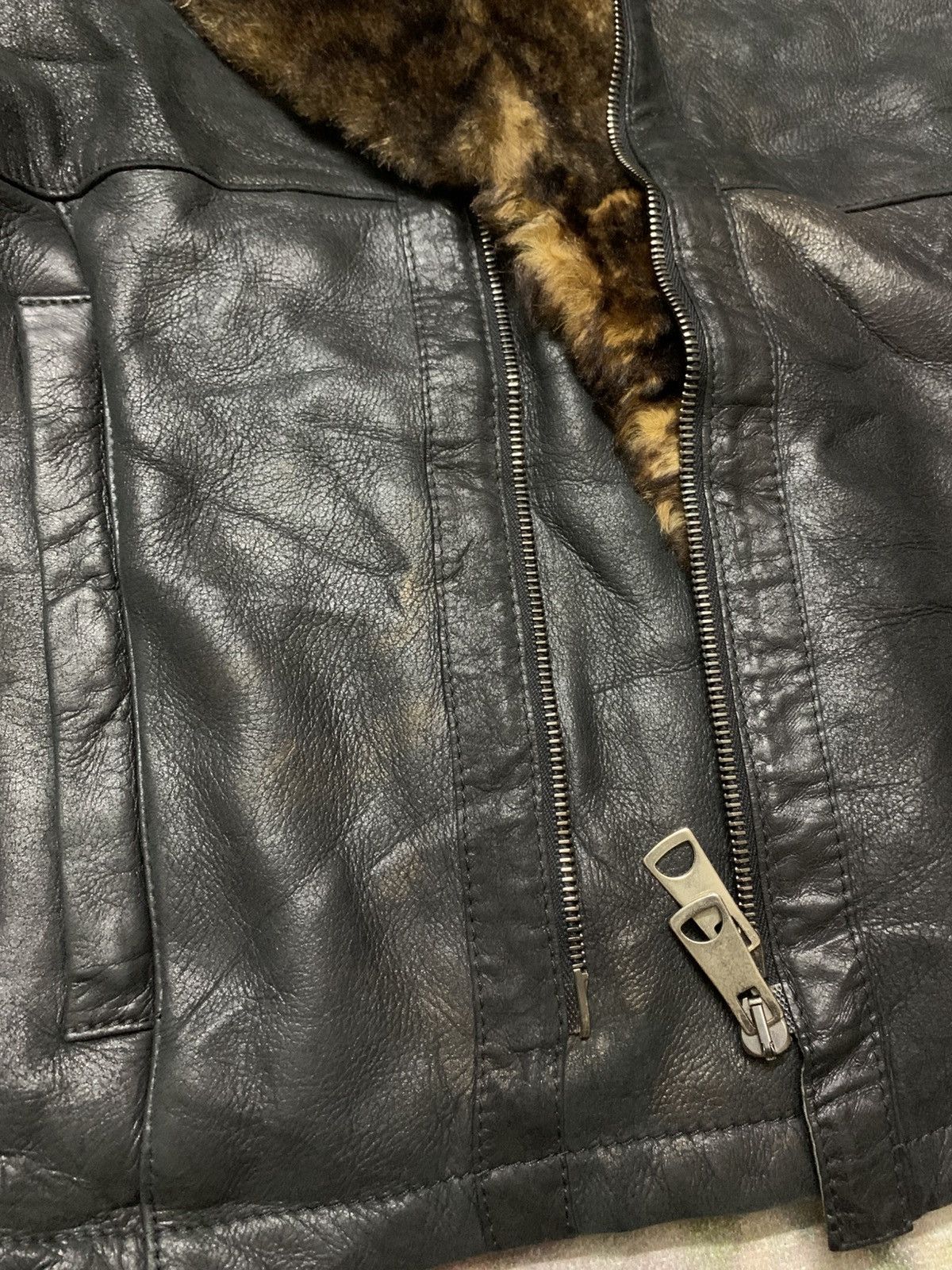 Giorgio Armani Vintage GIORGIO ARMANI LEATHER RYDERS SHEARLING Size US M / EU 48-50 / 2 - 5 Thumbnail