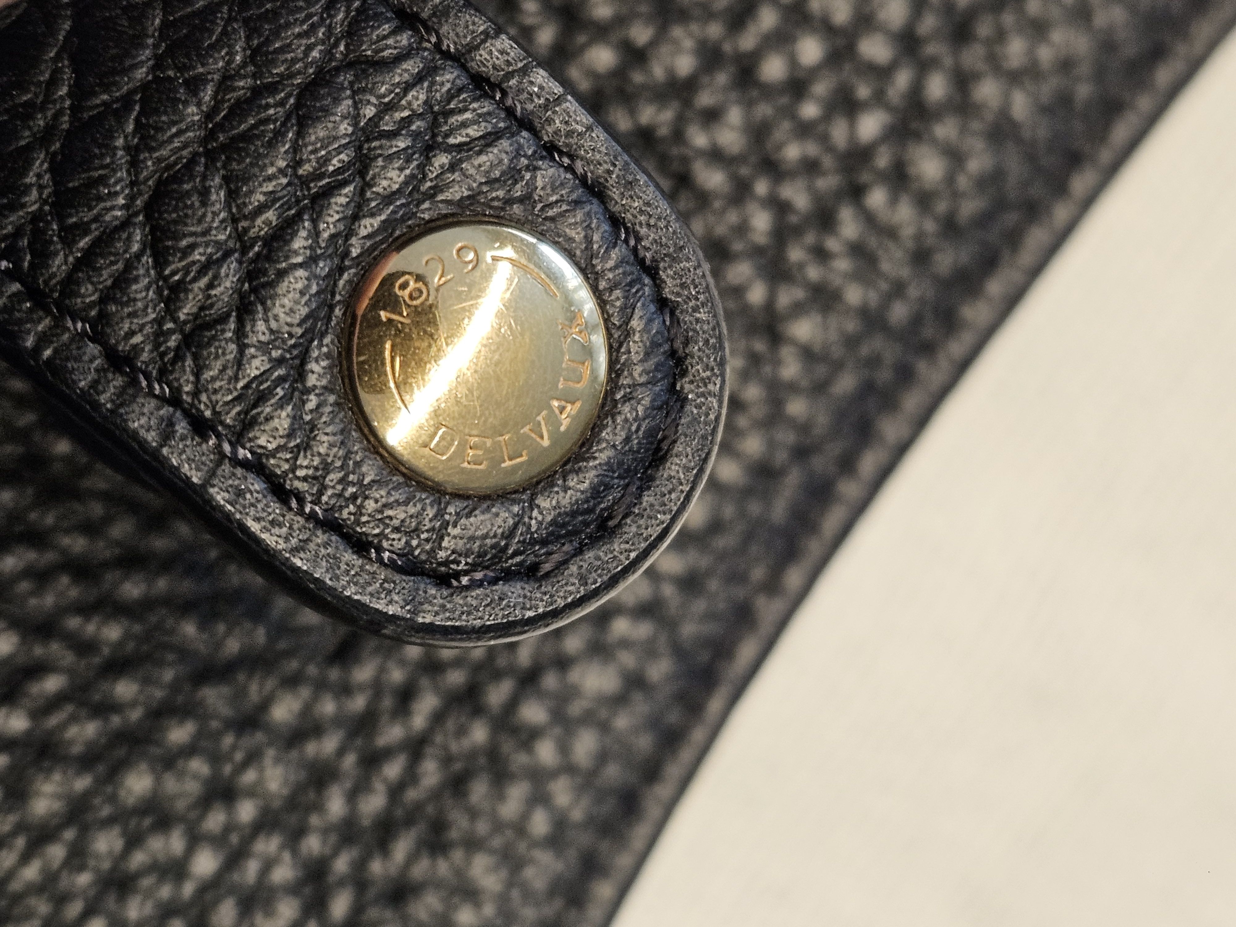 Delvaux DELVAUX Louise PM Black Grained Leather Shoulder Bag Size ONE SIZE - 18 Thumbnail