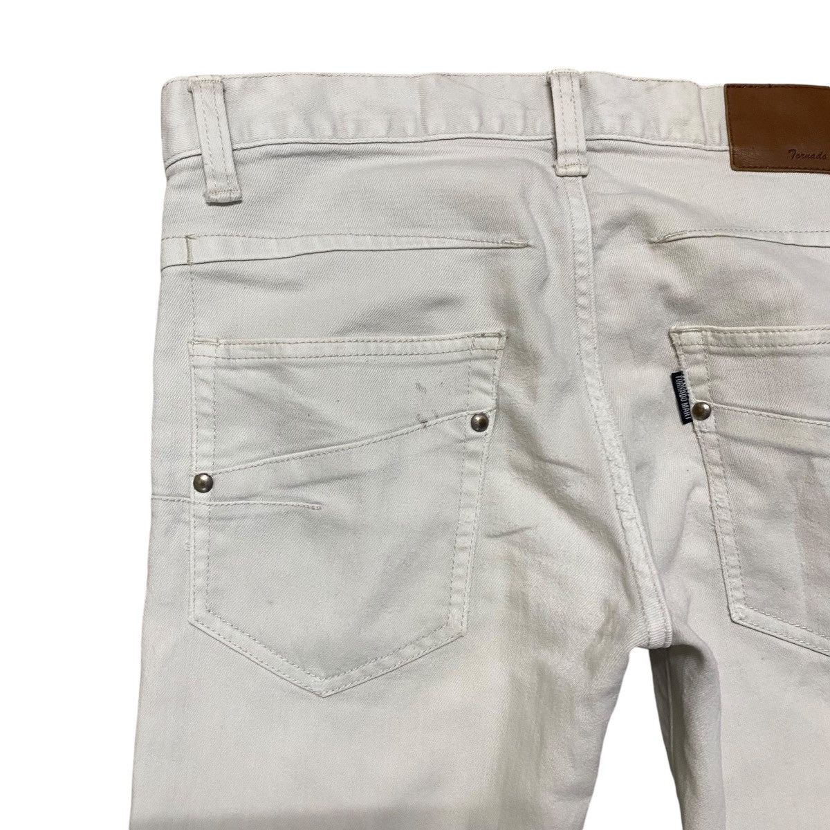 Tornado Mart Tornado Mart White Denim Flare Jeans Size US 28 / EU 44 - 10 Thumbnail