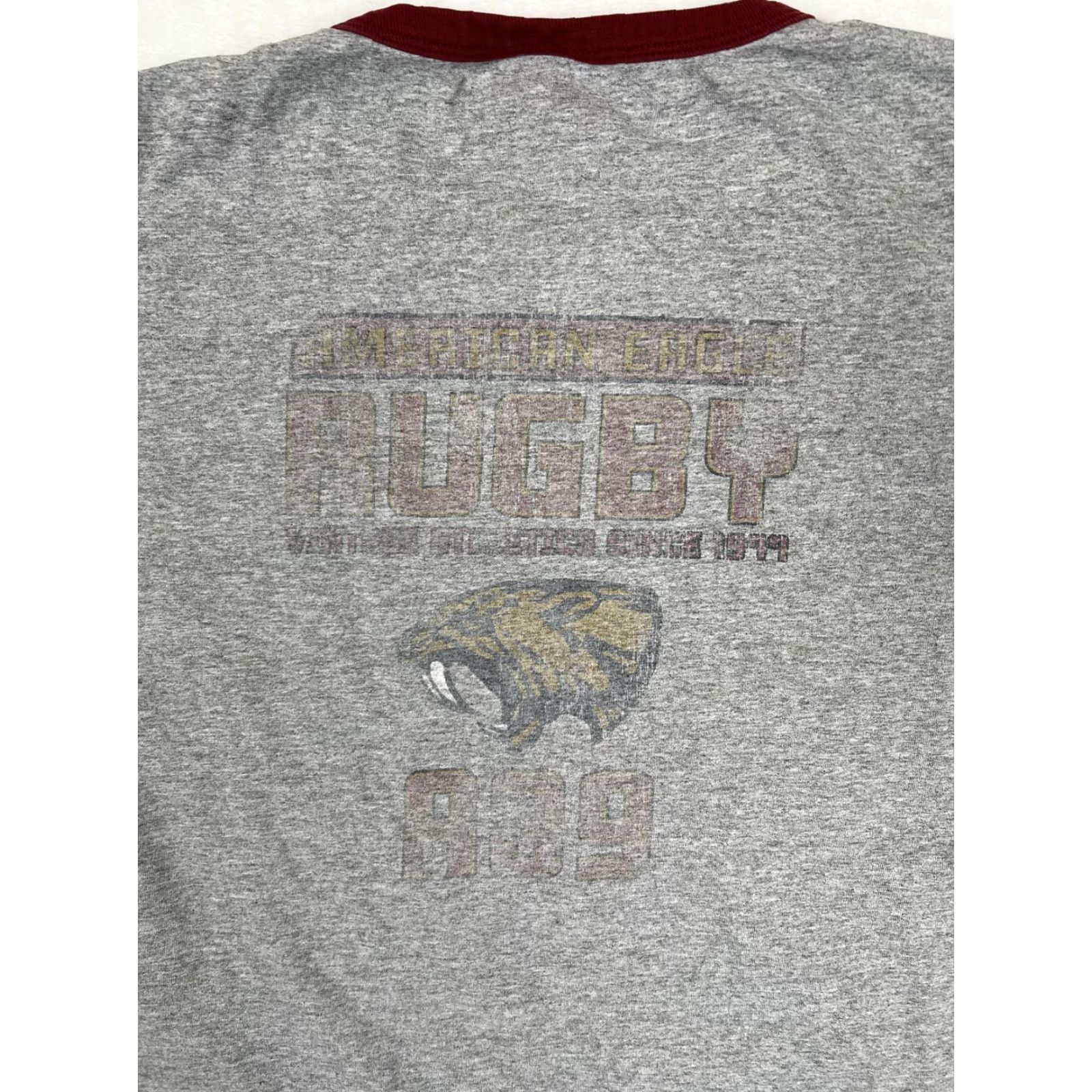 American Eagle Outfitters VINTAGE American Eagle Outfitters Rugby Long Sleeve Shirt Mens Large Gray Y2K Size US L / EU 52-54 / 3 - 7 Thumbnail