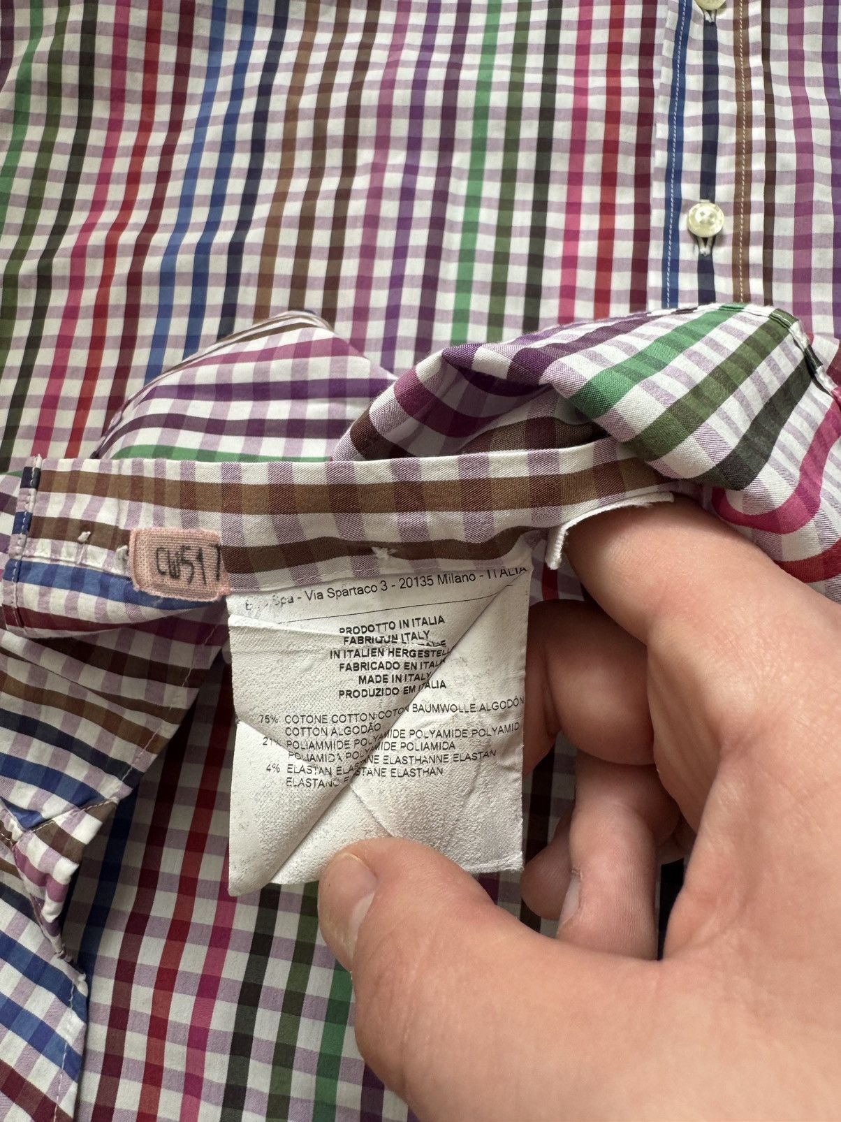 Etro Etro men’s button up check multicolour long sleeve shirt Size US L / EU 52-54 / 3 - 7 Thumbnail