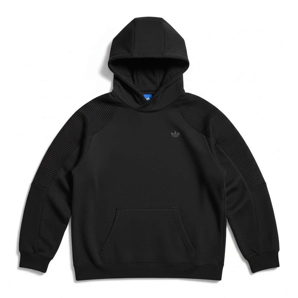 Adidas Adidas Originals Men's Moto Head Ribbed Arm Hoodie Black XL Size US XL / EU 56 / 4 - 1 Thumbnail