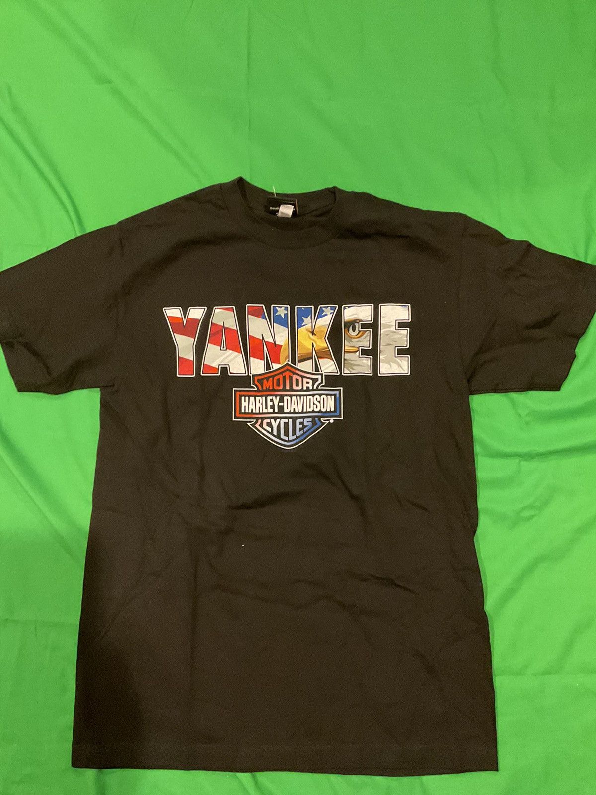 Harley Davidson × Vintage Harley Davidson Yankee black and orange t-shirt Size US M / EU 48-50 / 2 - 2 Thumbnail