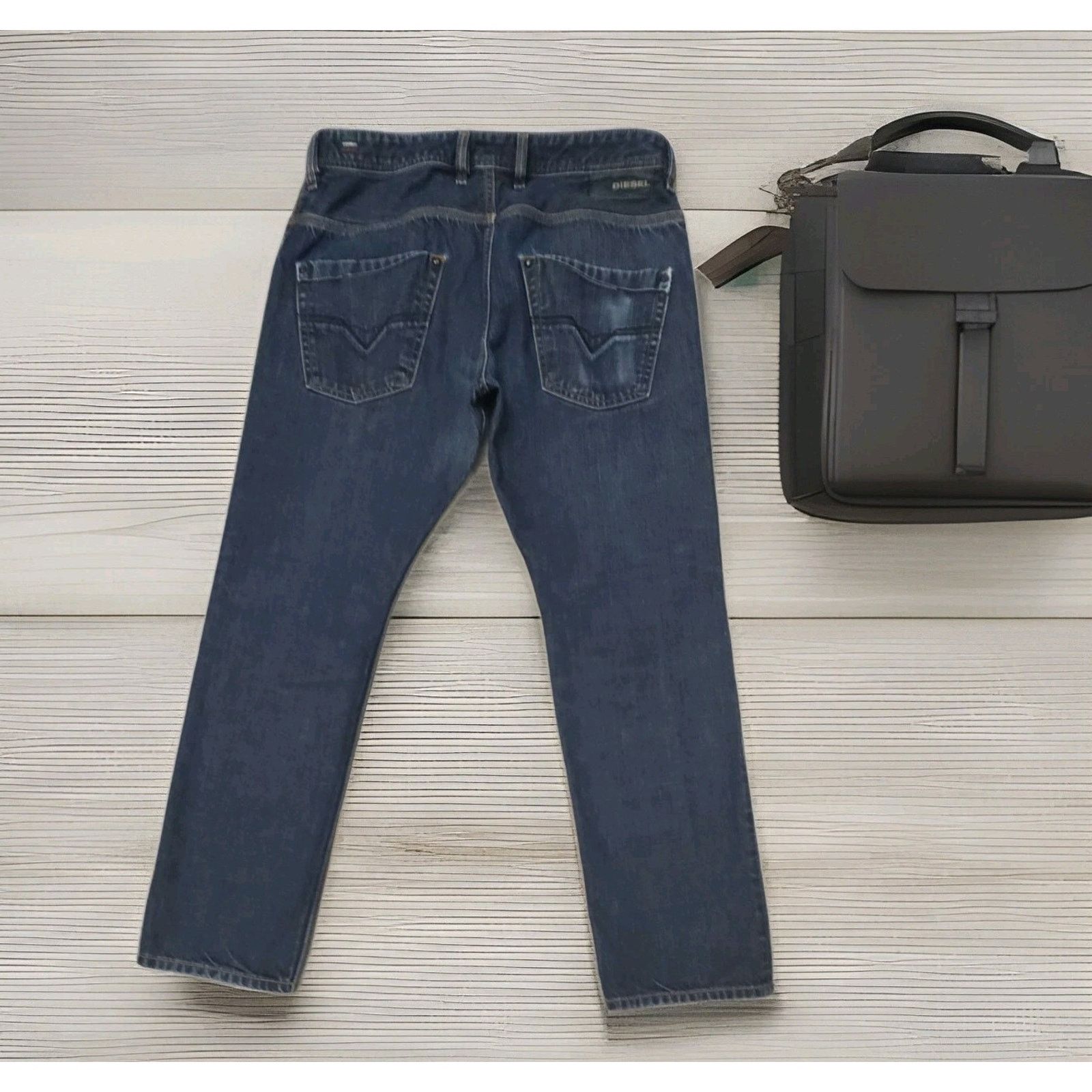 Diesel Diesel Krooley Regular Slim Carrot W32 L 28 Dark Blue 0088Z Size US 32 / EU 48 - 2 Thumbnail