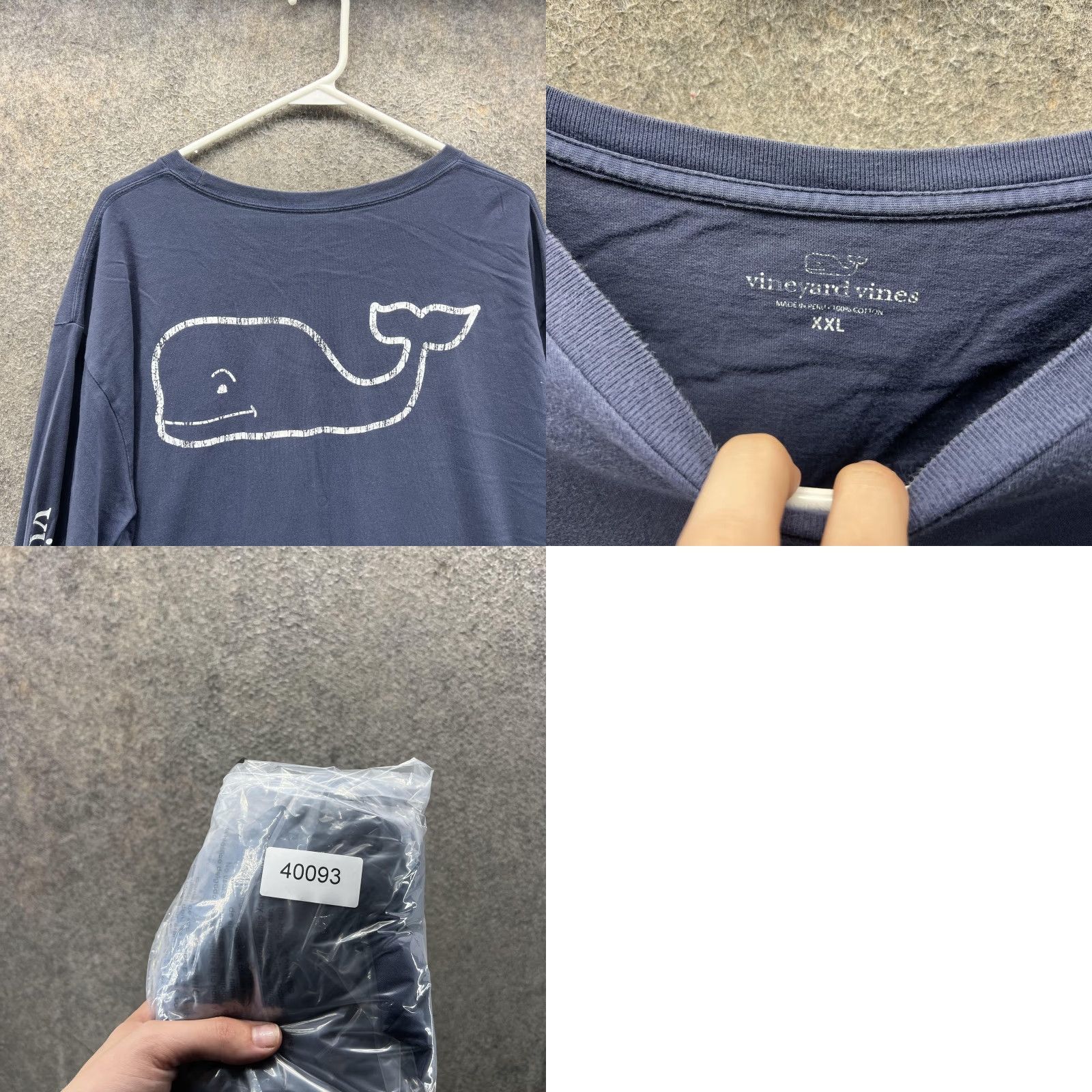 Vineyard Vines Vineyard Vines Shirt Mens 2XL Blue Long Sleeve Pocket Whale Graphic Tee Size US XXL / EU 58 / 5 - 8 Thumbnail