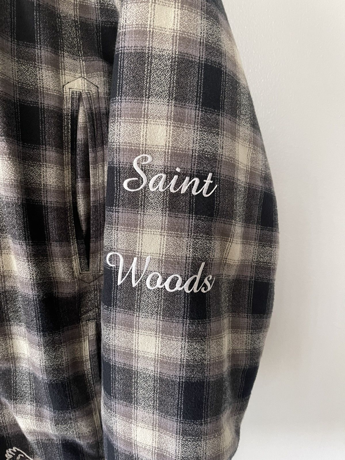 Saintwoods Saintwoods Grey Insulated Flannel Shirt Size US S / EU 44-46 / 1 - 3 Thumbnail