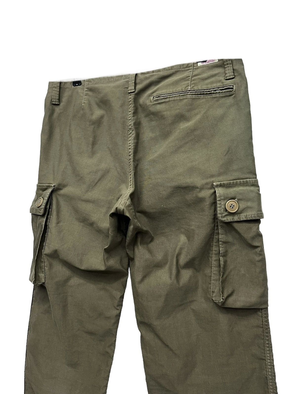HOLLYWOOD RANCH MARKET HR MARKET Comfort Stretch Ctn Olive Drawstring Cargo Pants. Size US 34 / EU 50 - 5 Thumbnail