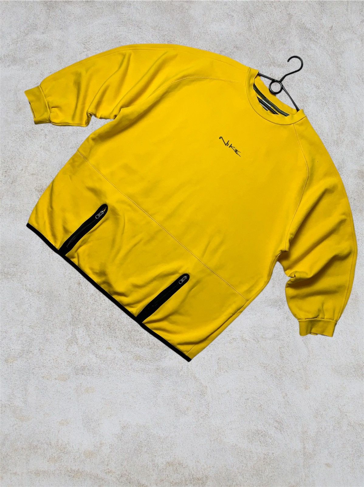 Nike × Vintage Nike vintage sweatshirt rare logo yellow Size Xxl Size US XXL / EU 58 / 5 - 1 Thumbnail