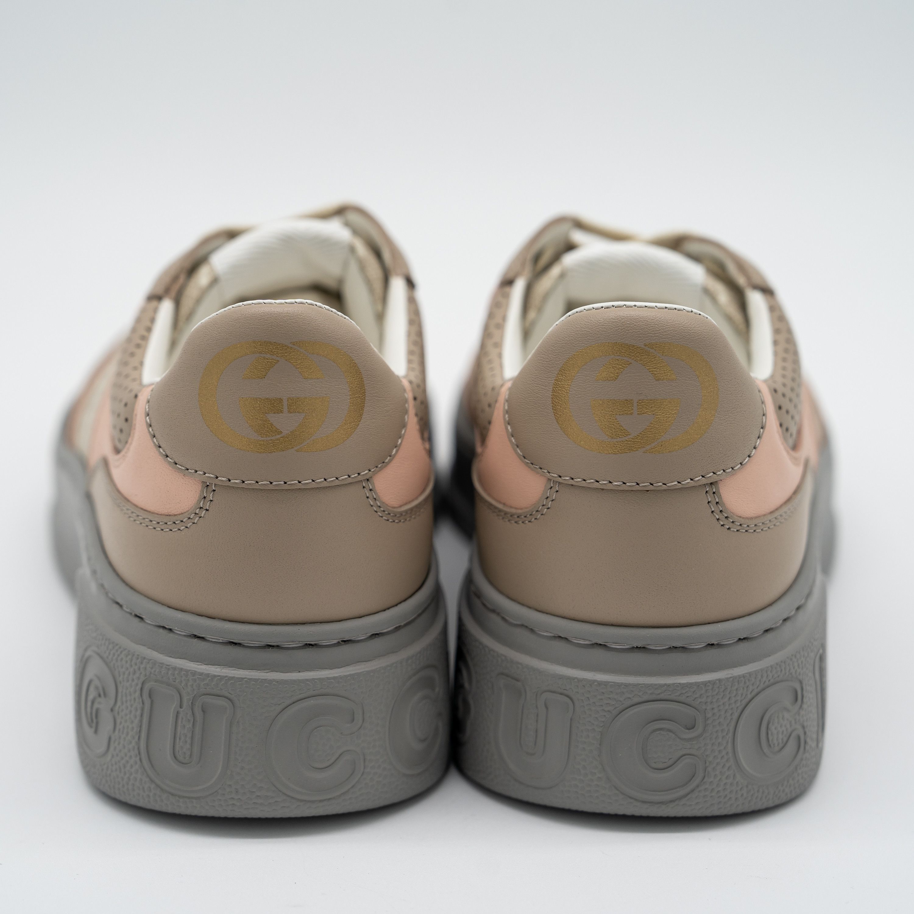 Gucci 10.5us Gucci GG Sneakers Oatmeal Pink Beige Leather Chunky B Size US 10.5 / IT 40.5 - 5 Thumbnail