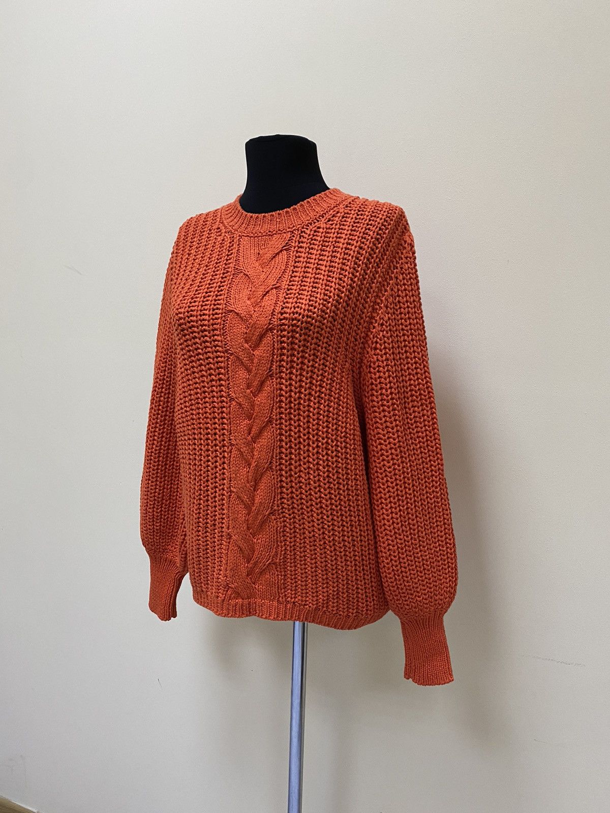 Sezane Sezane Orange Cotton Knit Jumper Sweater Size S Size S / US 4 / IT 40 - 2 Thumbnail