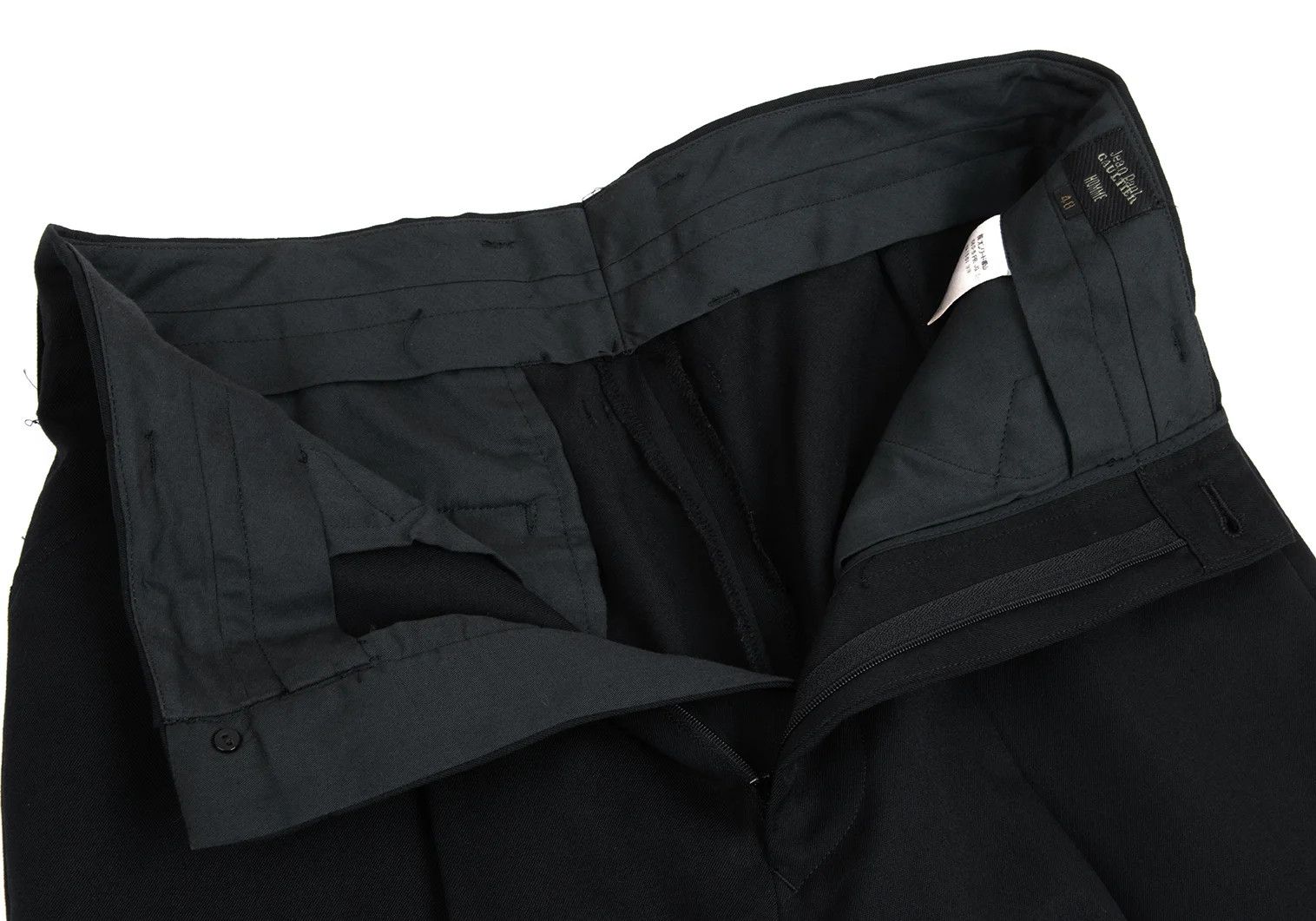Jean Paul Gaultier Wool Gabardine Tack Straight Pants in Black 48 Size US 32 / EU 48 - 5 Thumbnail