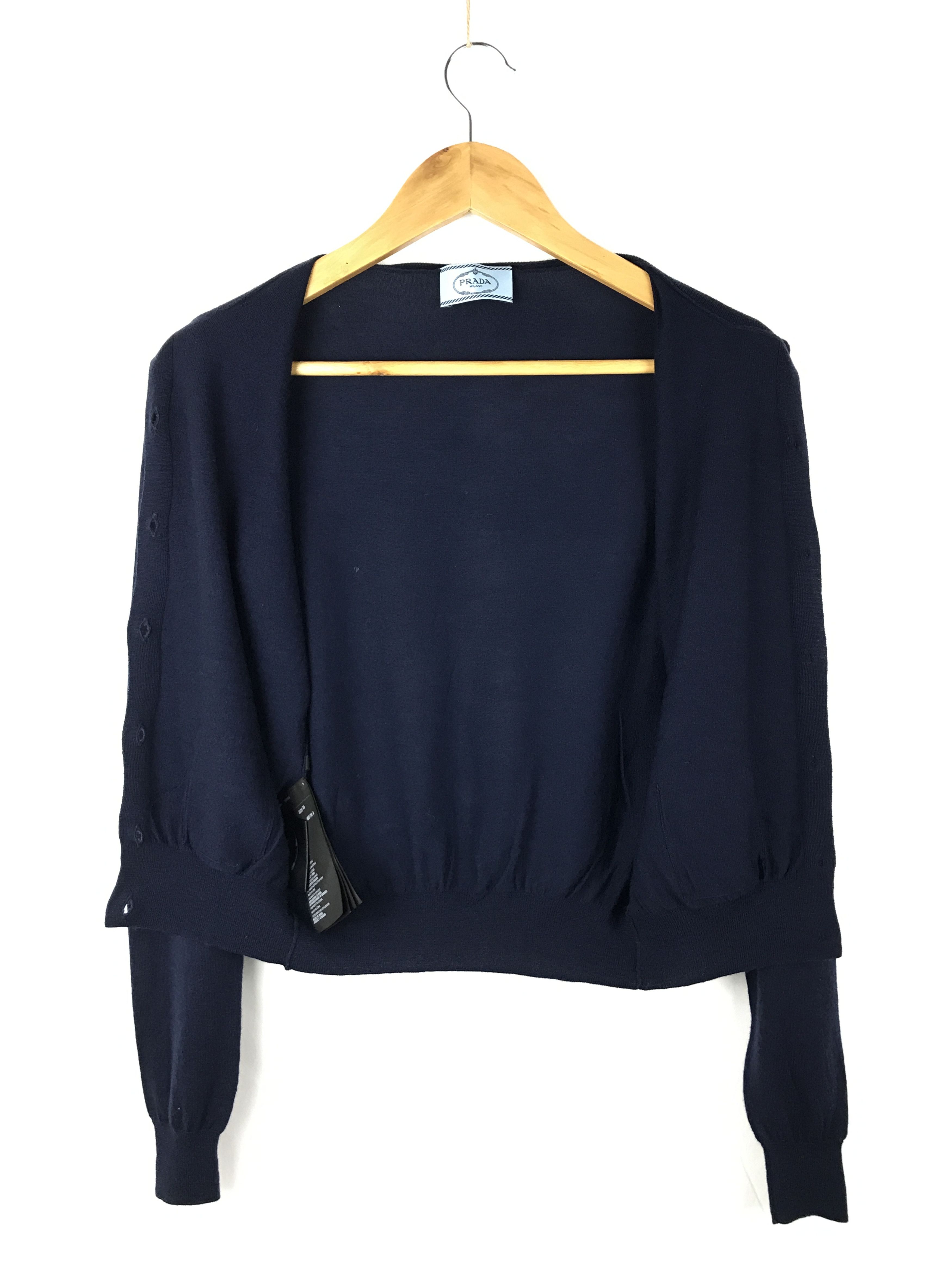 Prada PRADA Crew Neck Knit Cardigan Size 38 M Equivalent Navy Size S / US 4 / IT 40 - 3 Thumbnail