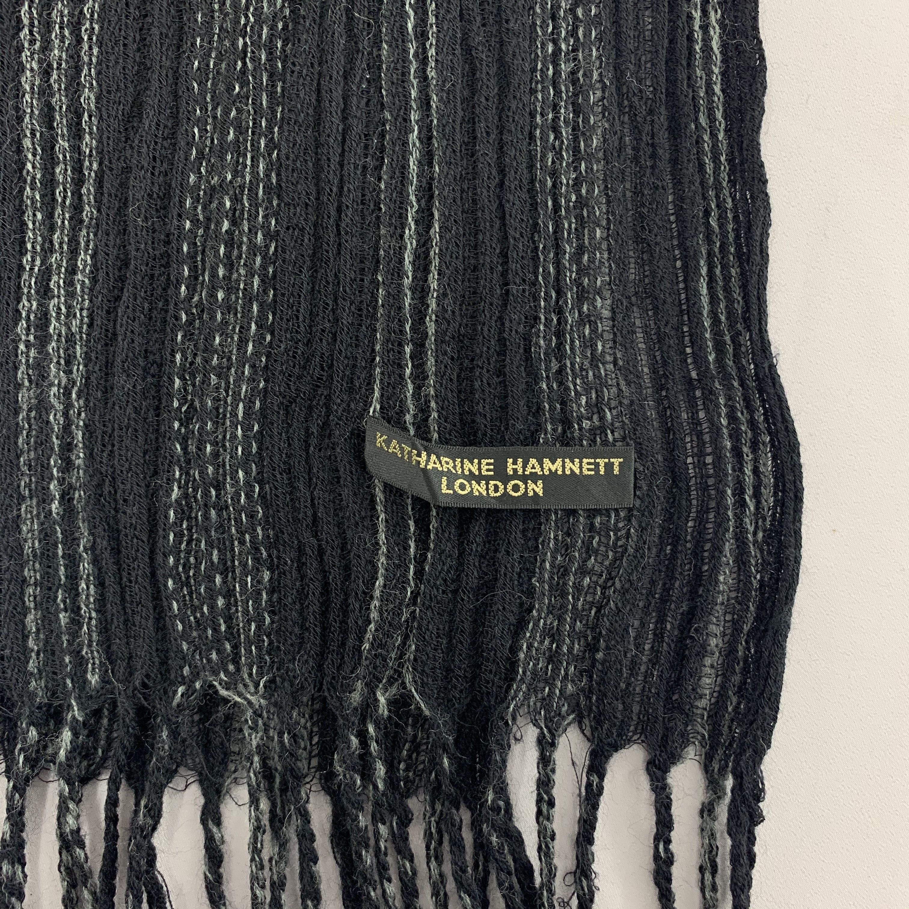 Katharine Hamnett London Katharine Hamnett Scarf Wool Muffler Neck Wrap BL4360 Size ONE SIZE - 3 Thumbnail
