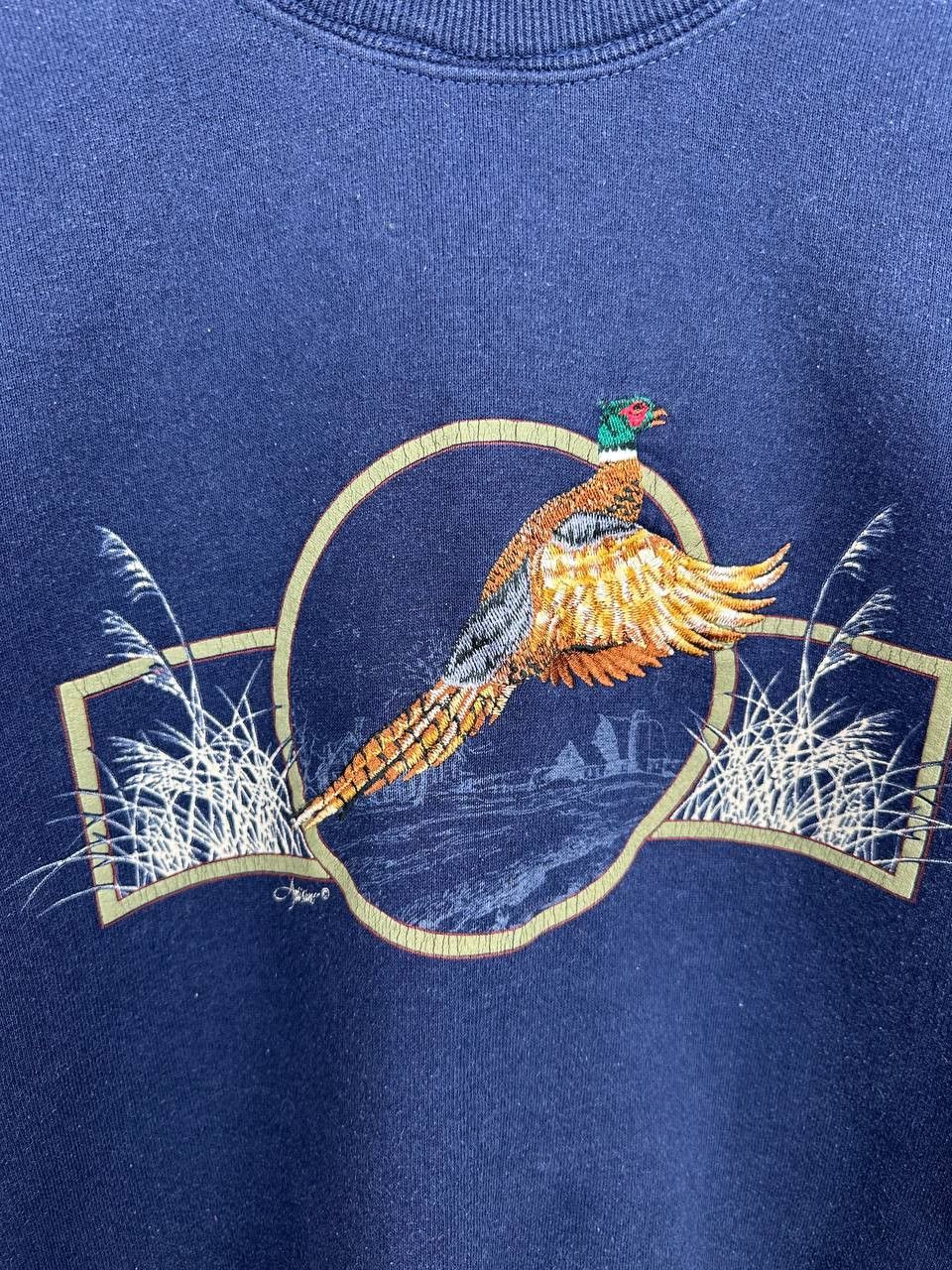 Lee Lee Heavyweight Made USA Embroidered Pheasant Sweatshirt Size US S / EU 44-46 / 1 - 9 Thumbnail
