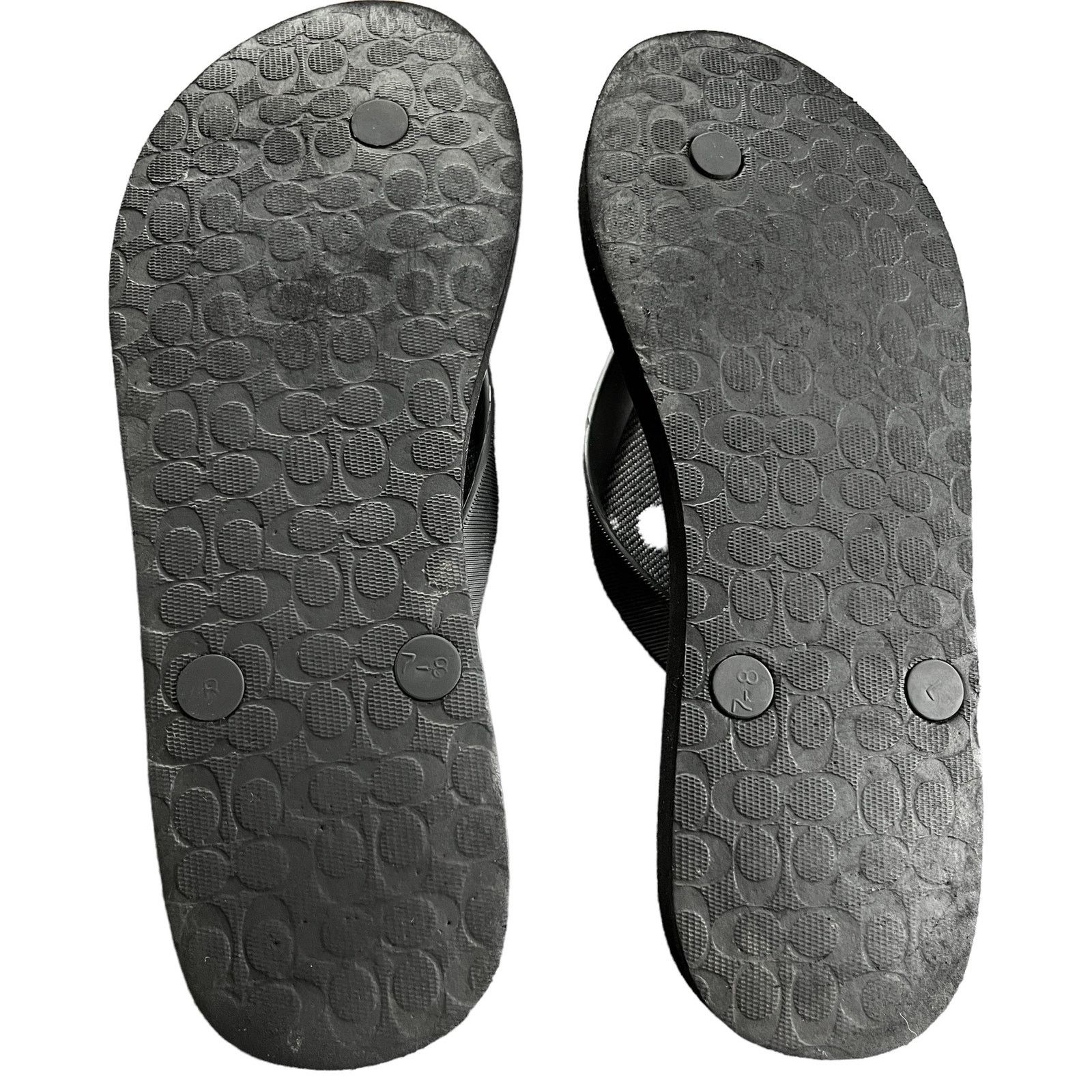 Coach Coach Amel Sandals Flip Flops Black White Silver Bow 7-8 Size US 7.5 / IT 37.5 - 7 Thumbnail