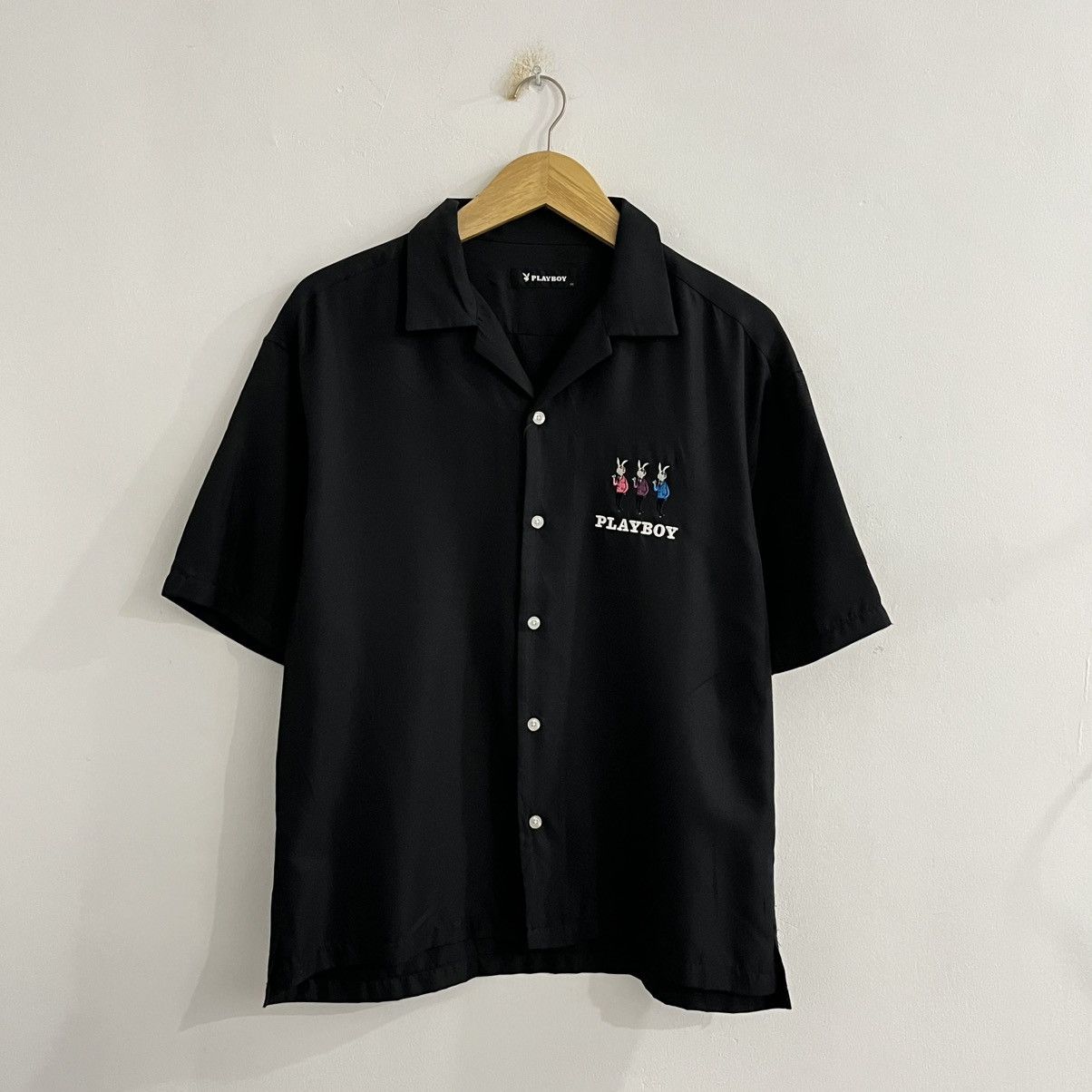 Playboy Playboy Black Basic Small Logo Embroidered Shirt - JUN25 Size US M / EU 48-50 / 2 - 1 Thumbnail