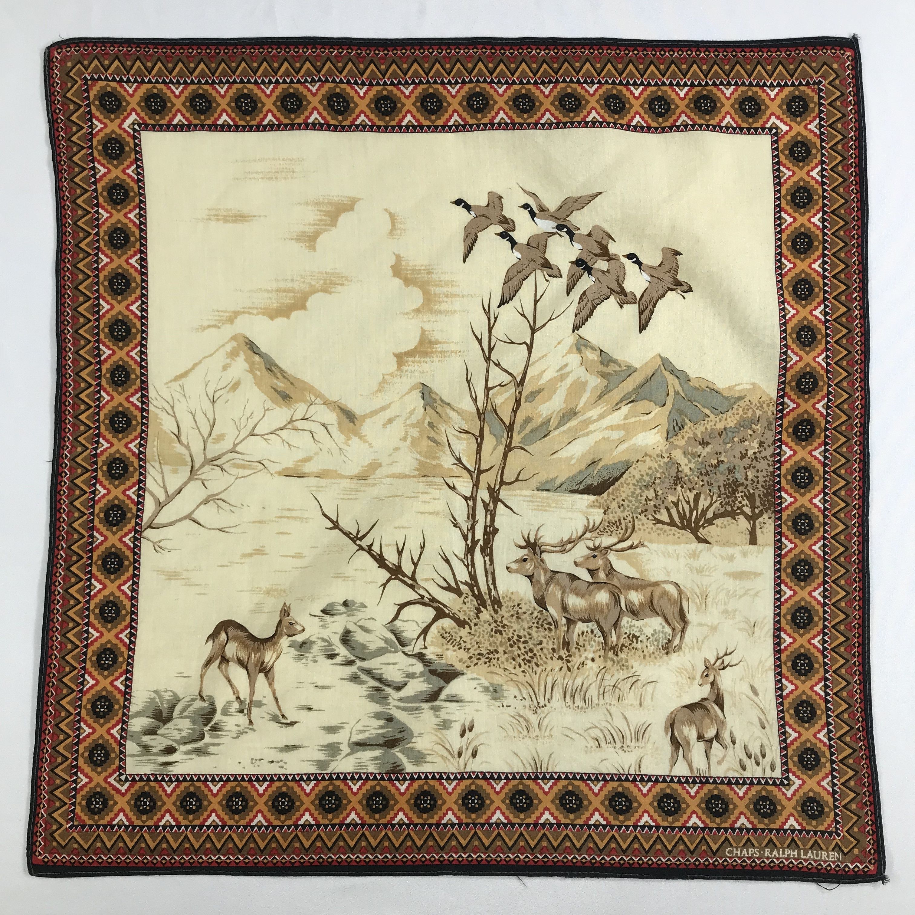 Chaps Ralph Lauren × Vintage Chaps Ralph Lauren Bandana / Handkerchief/Neckerchief -S2659 Size ONE SIZE - 1 Thumbnail