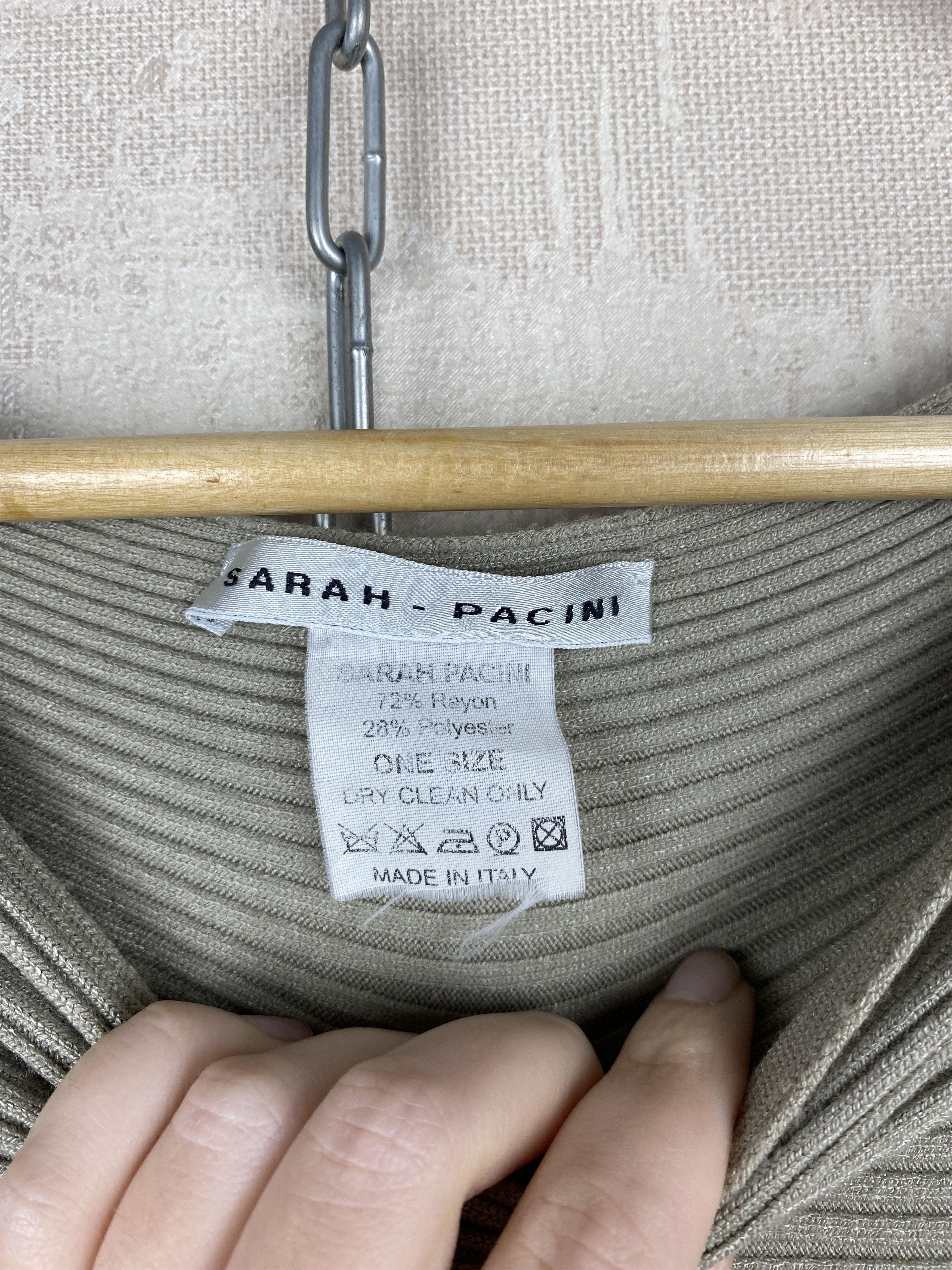 Sarah Pacini Sarah Pacini Beige Textured Knit Sleeveless Midi Dress Size ONE SIZE - 8 Thumbnail