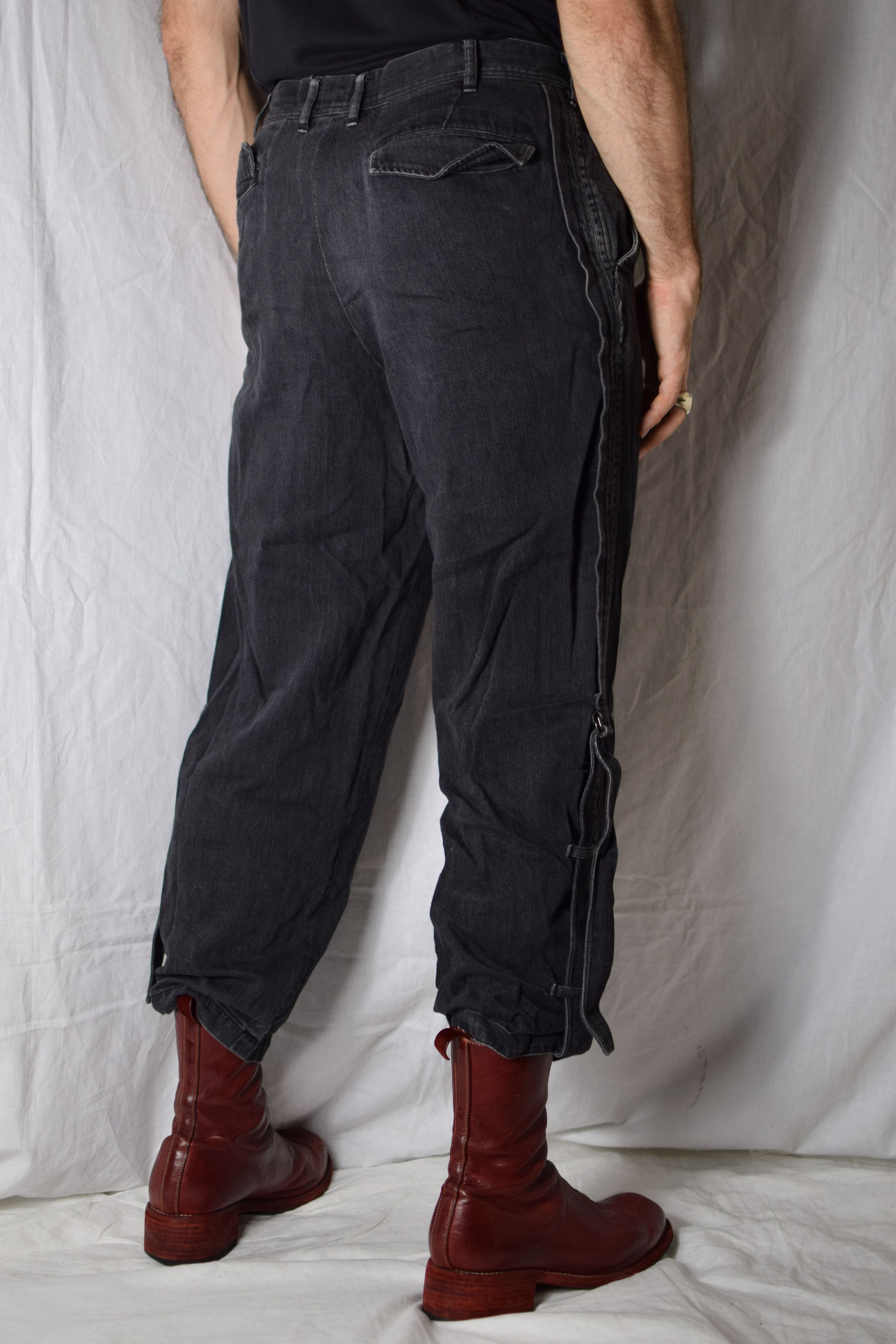 Yohji Yamamoto YYPH AW16 Denim Bondage Pants - HR-P29-007 Size US 32 / EU 48 - 6 Thumbnail