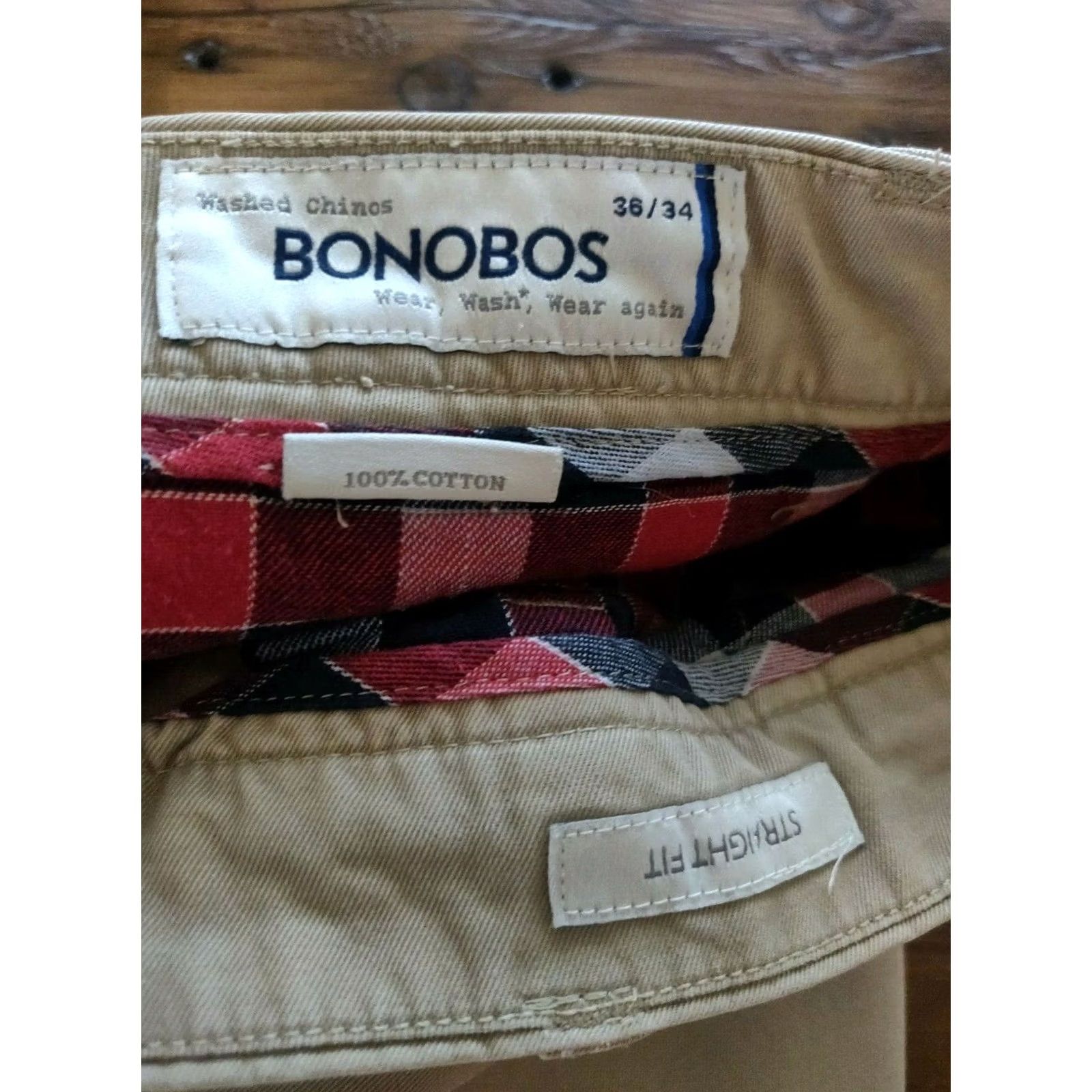 Bonobos Bonobos Chino Pants - Beige 36x34 Straight Front Casual Men's Regular Cotton Flat Front Khaki Pants - Bonobos Shirts, Chinos & Khakis Size US 36 / EU 52 - 5 Thumbnail