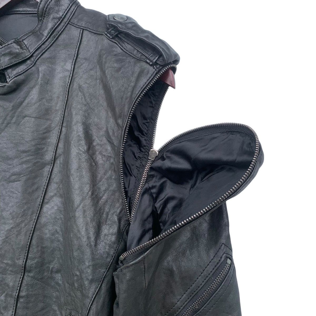 Tete Homme Tete Homme Issey Miyake Motorcycle Jacket Removable Sleeves Size US L / EU 52-54 / 3 - 12 Thumbnail