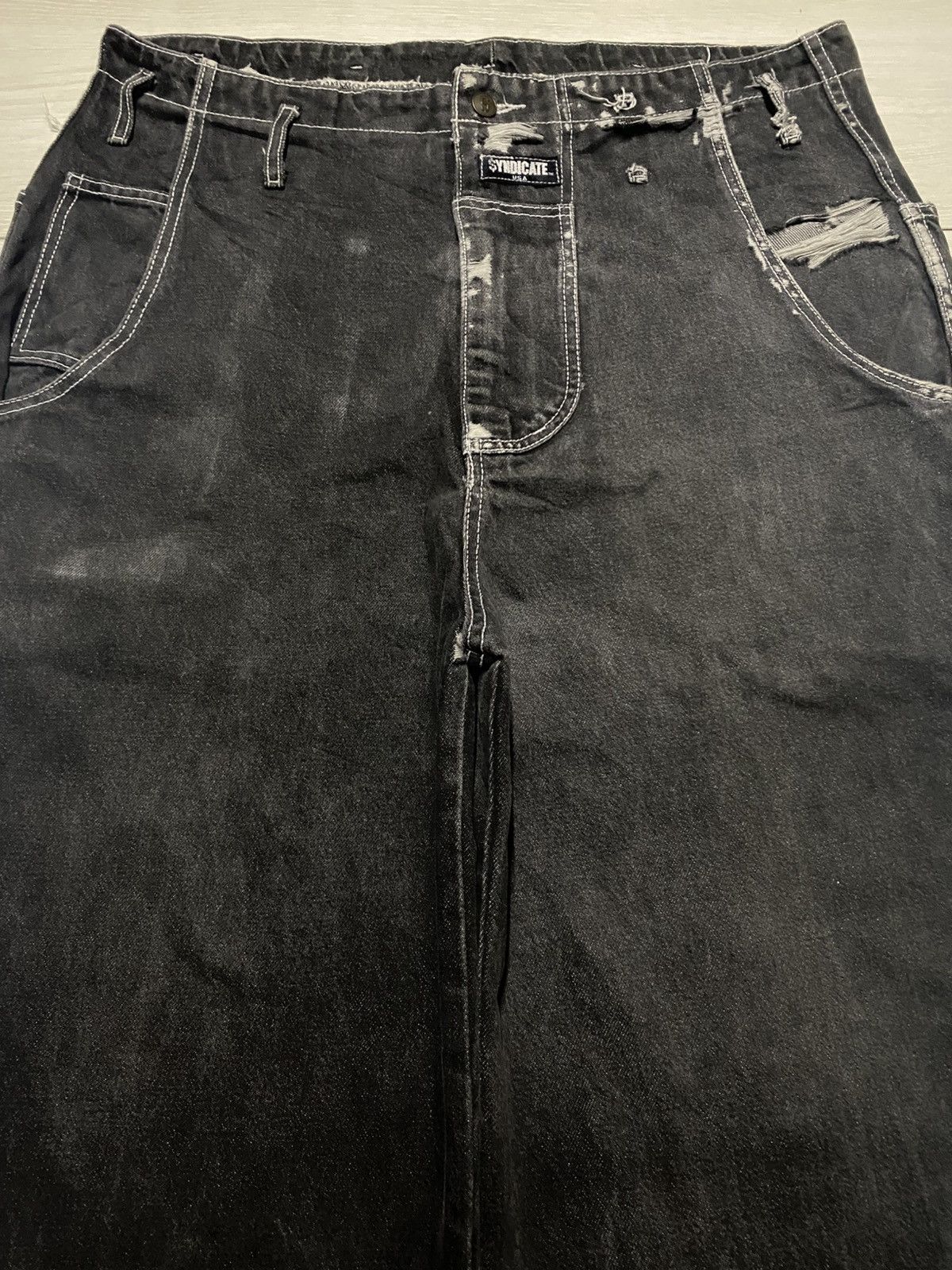 SKYLRK Syndicate Hip Hope Pants Crazy Baggy Like Jnco Style Size US 37 - 3 Thumbnail