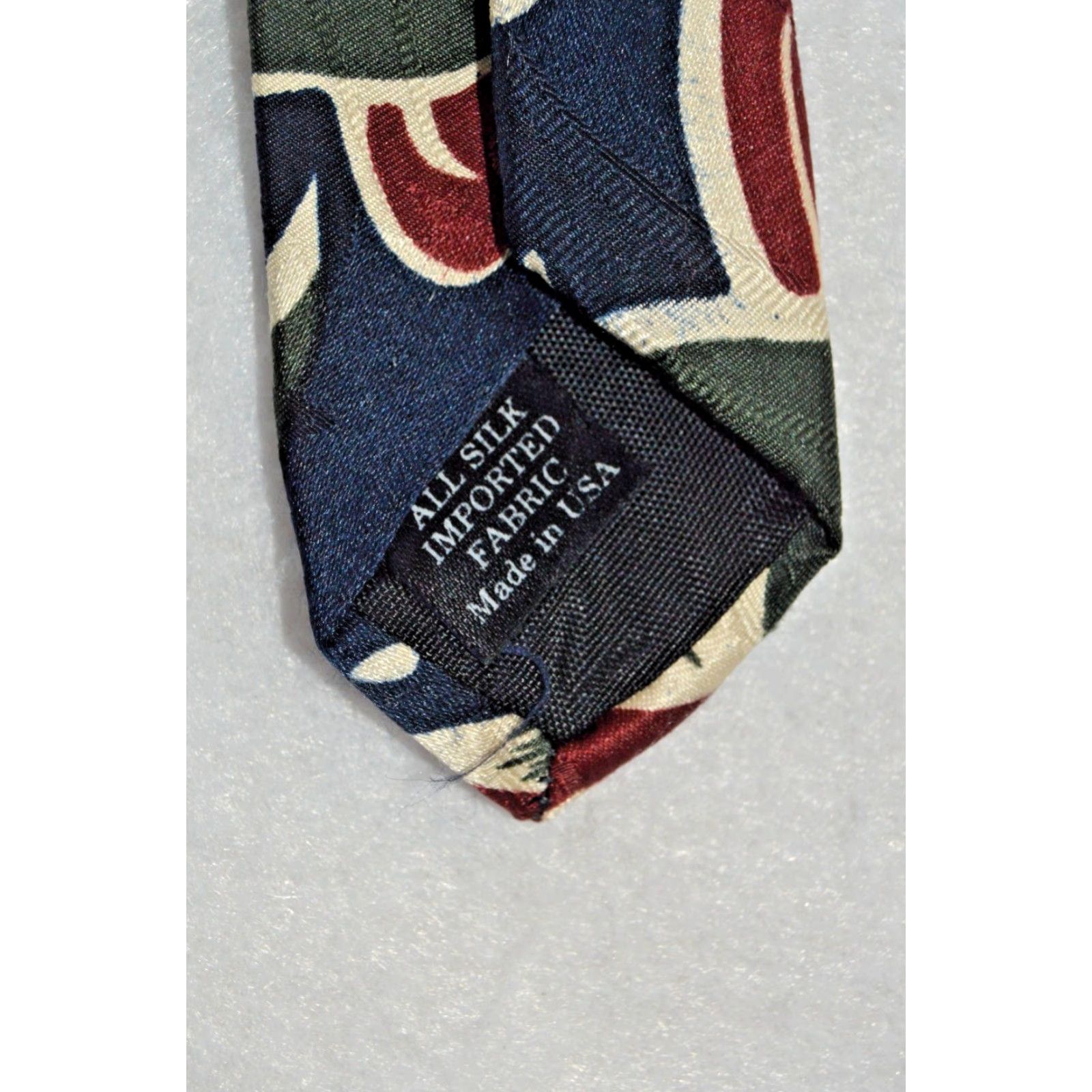Vintage VTG Bachrach Screenplay by Martin Wong Men's Neck Tie Geometric 100% Silk Size ONE SIZE - 5 Thumbnail
