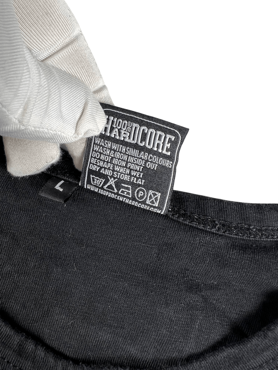 Vintage 100% Hardcore T-shirt L Size US L / EU 52-54 / 3 - 4 Thumbnail