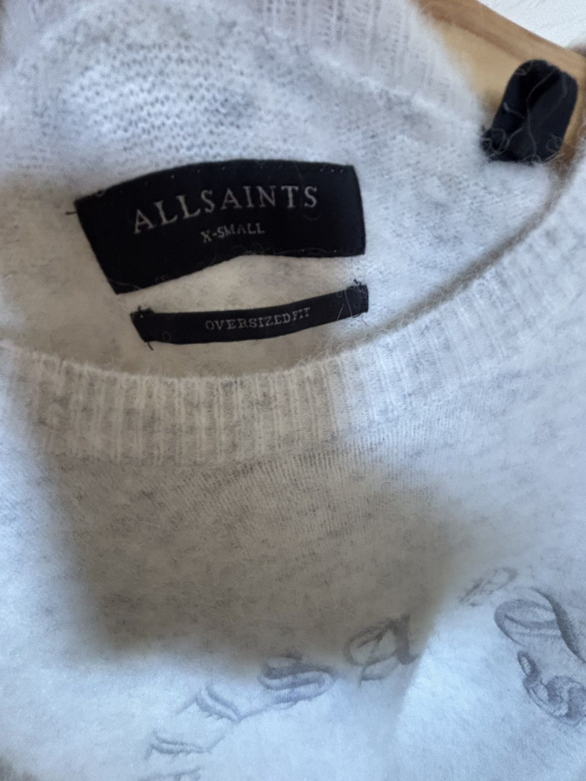 Allsaints ALLSAINTS Curv Crew Neck Sweater In Ecru White/ XS Oversized Size US XS / EU 42 / 0 - 3 Thumbnail