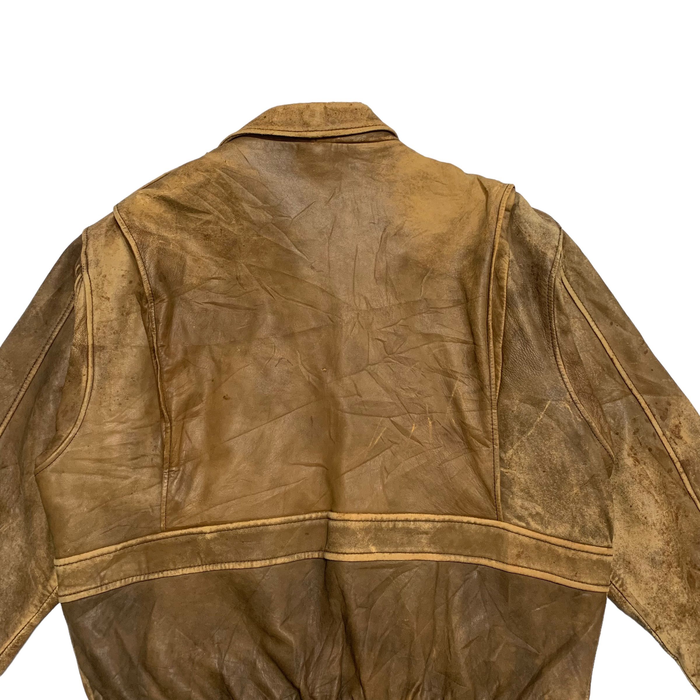 Vintage Vintage 80s US Armed Forces Flight Aviator Leather Jacket Size US L / EU 52-54 / 3 - 10 Thumbnail