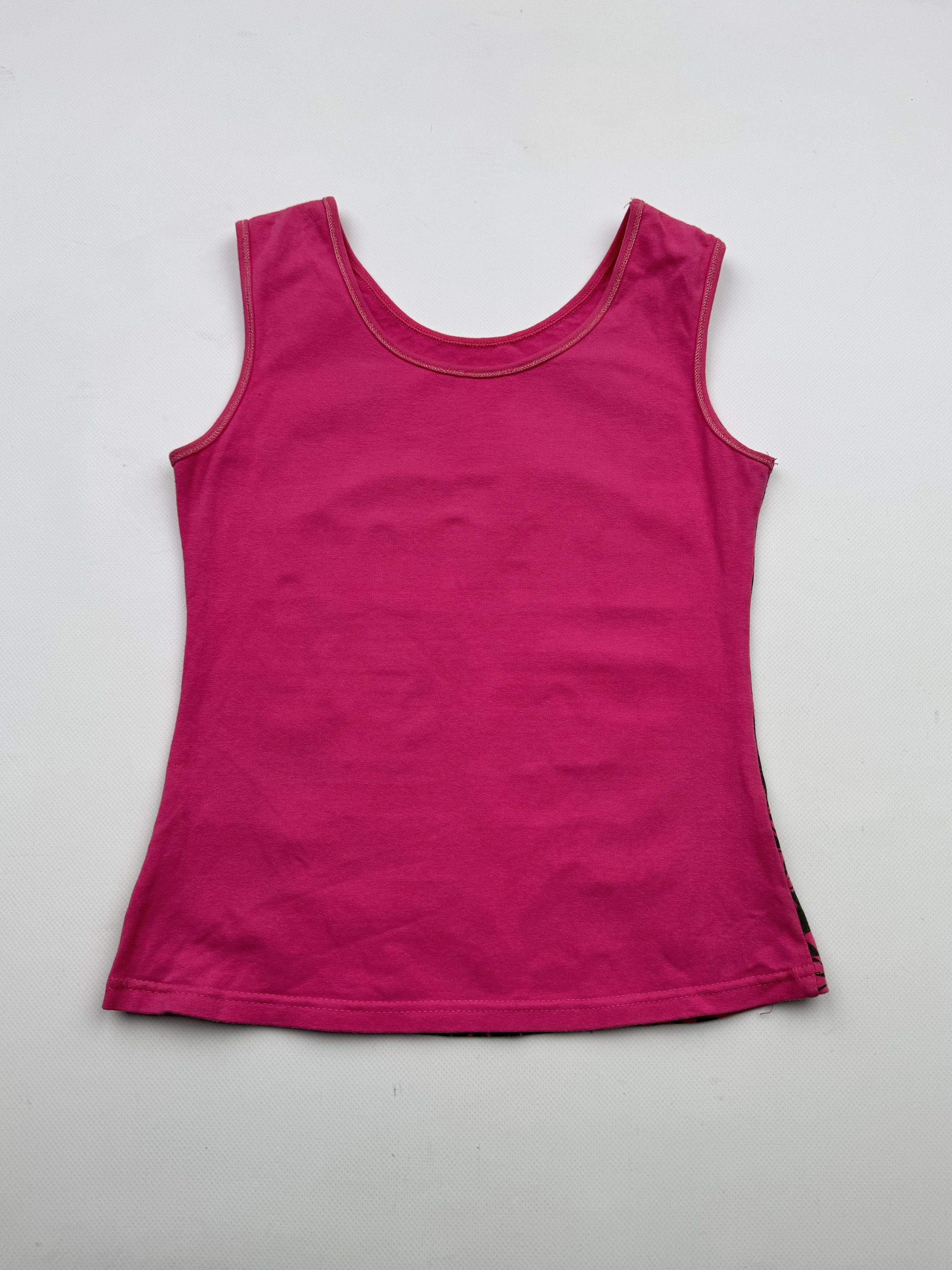 Vintage 90's Printed Tank Top B100(V387)E2 Size XS / US 0-2 / IT 36-38 - 3 Thumbnail