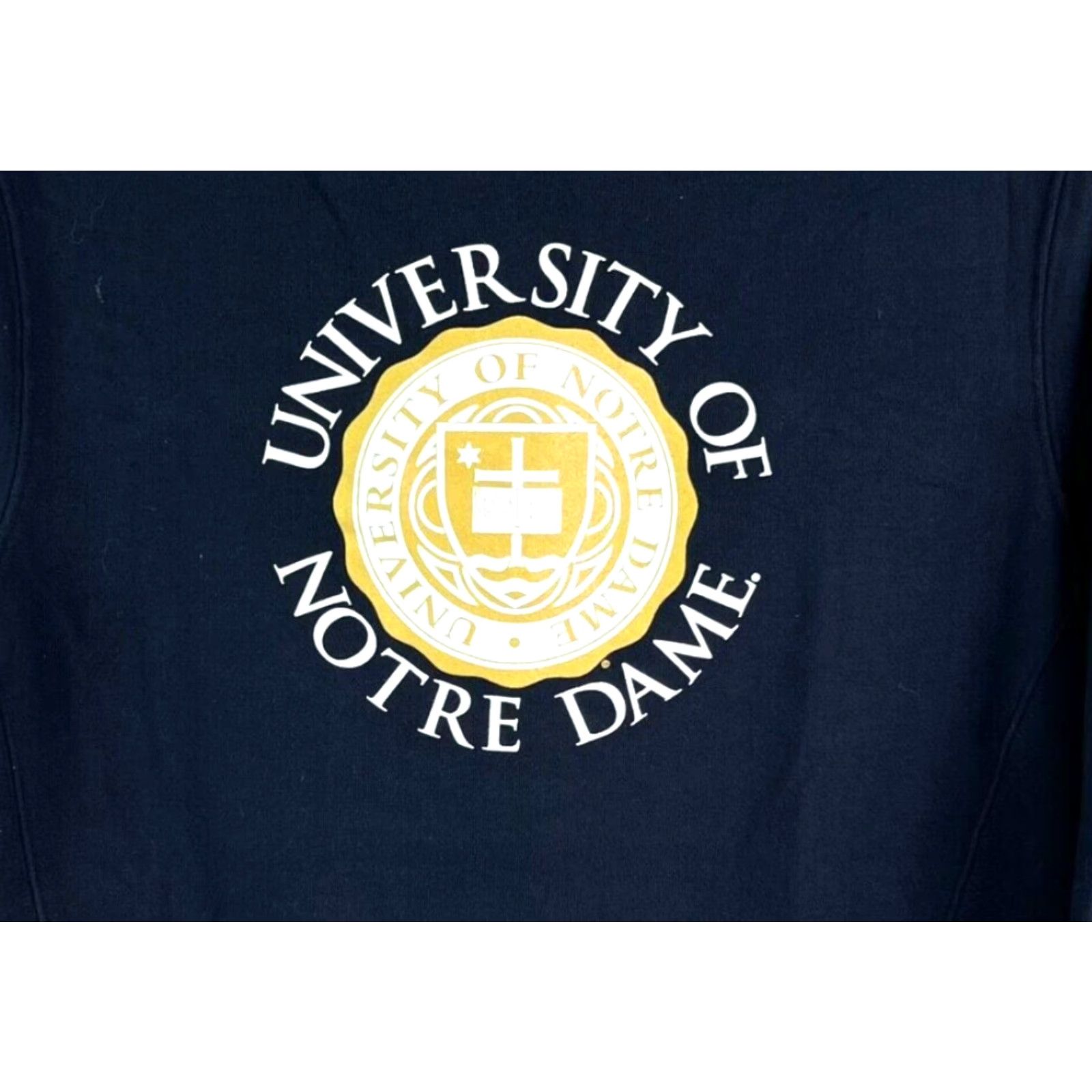 Champion VINTAGE Champion University of Notre Dame Sweatshirt Adult Medium Blue Graphic Print Crew Neck Long Sleeve Mens Size US M / EU 48-50 / 2 - 2 Thumbnail