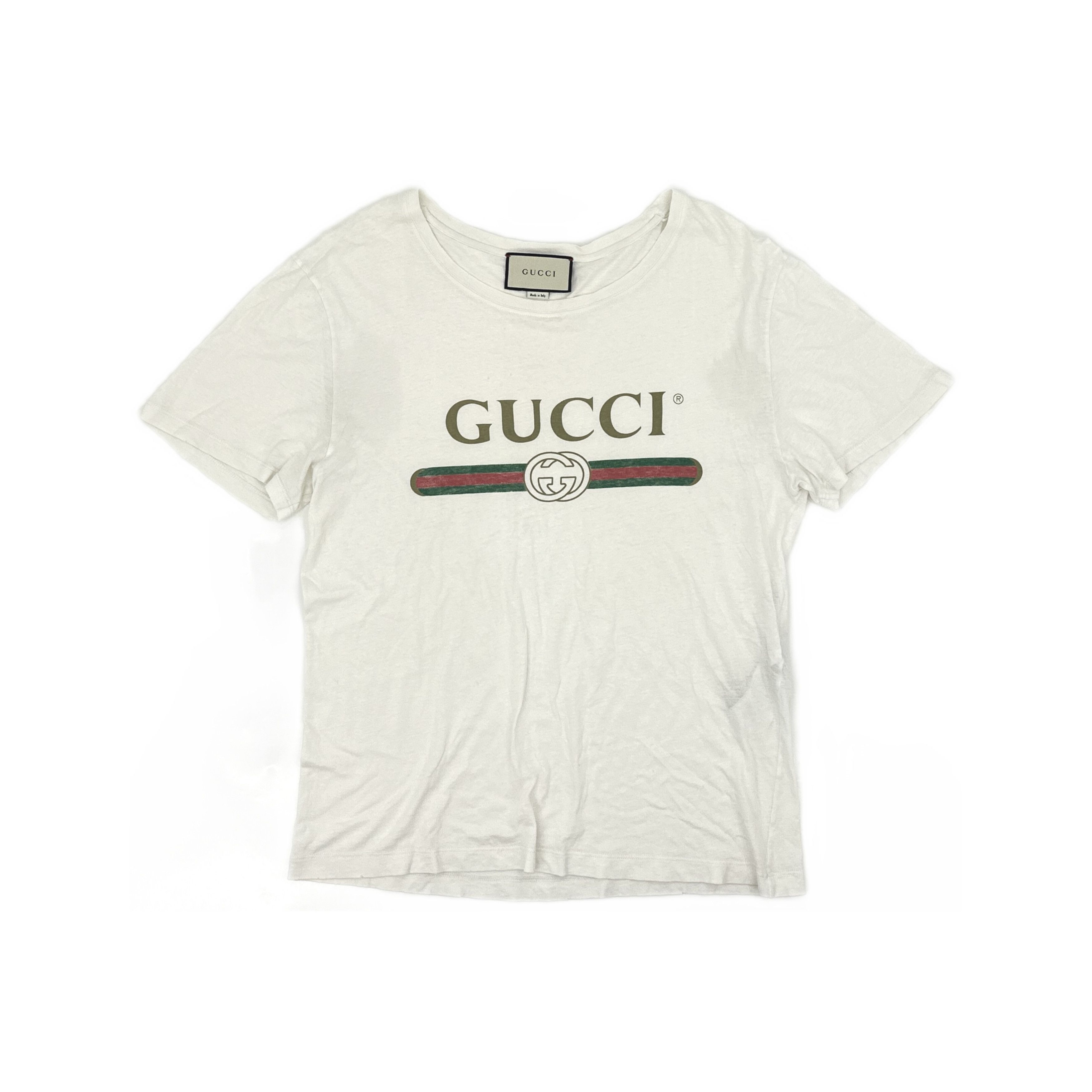 Gucci Gucci Web Stripe Logo T-Shirt Size M Size US M / EU 48-50 / 2 - 1 Thumbnail