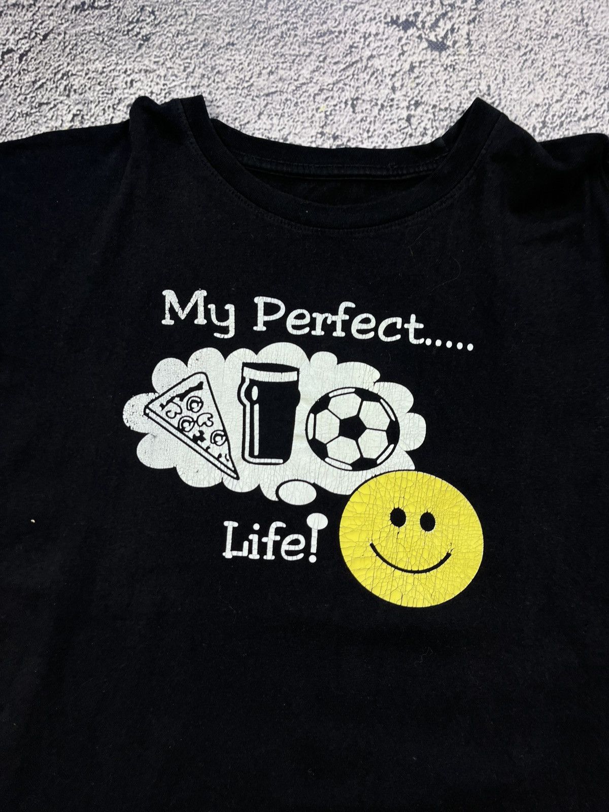 Vintage Vintage 90s Faded Humor Perfect Life Logo Tee Size XXL Size US XXL / EU 58 / 5 - 3 Thumbnail