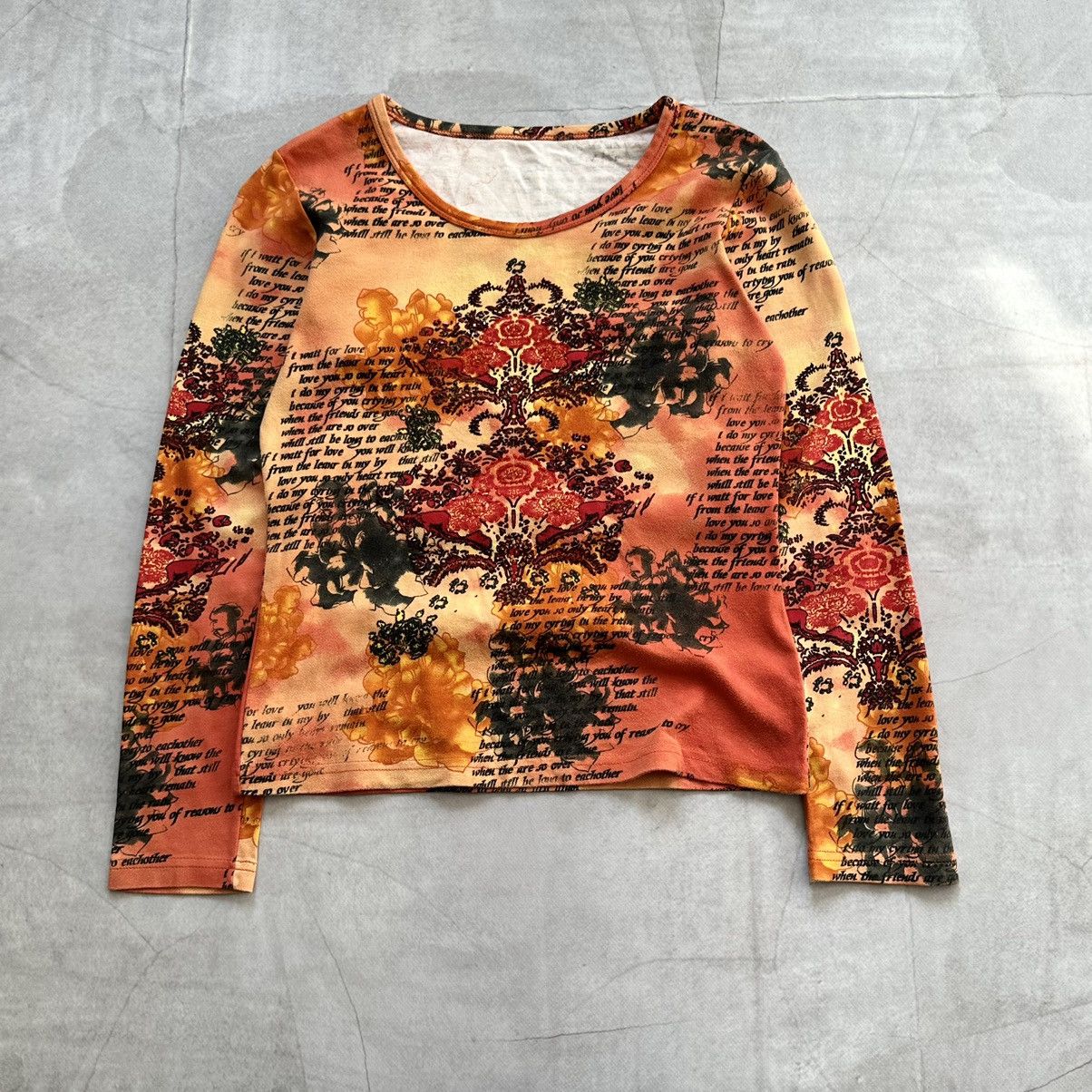 Hysteric Glamour × Undercover 00s Jean Paul Gaultier Style Long Sleeve T Shirt Tee Y2K JPG Size S / US 4 / IT 40 - 7 Thumbnail