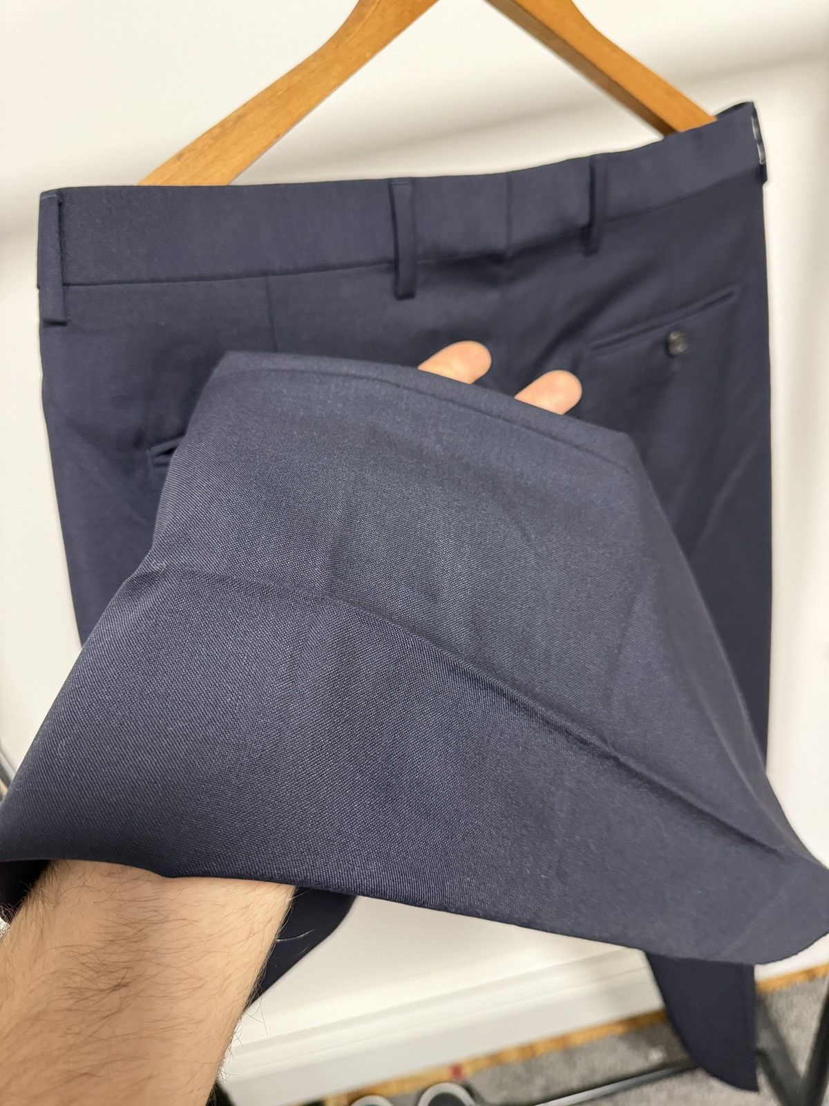 Acne Studios Acne Studios “BROBYN T WO MH” Wool-Mohair Trousers – Navy Size US 40 / EU 56 - 4 Thumbnail