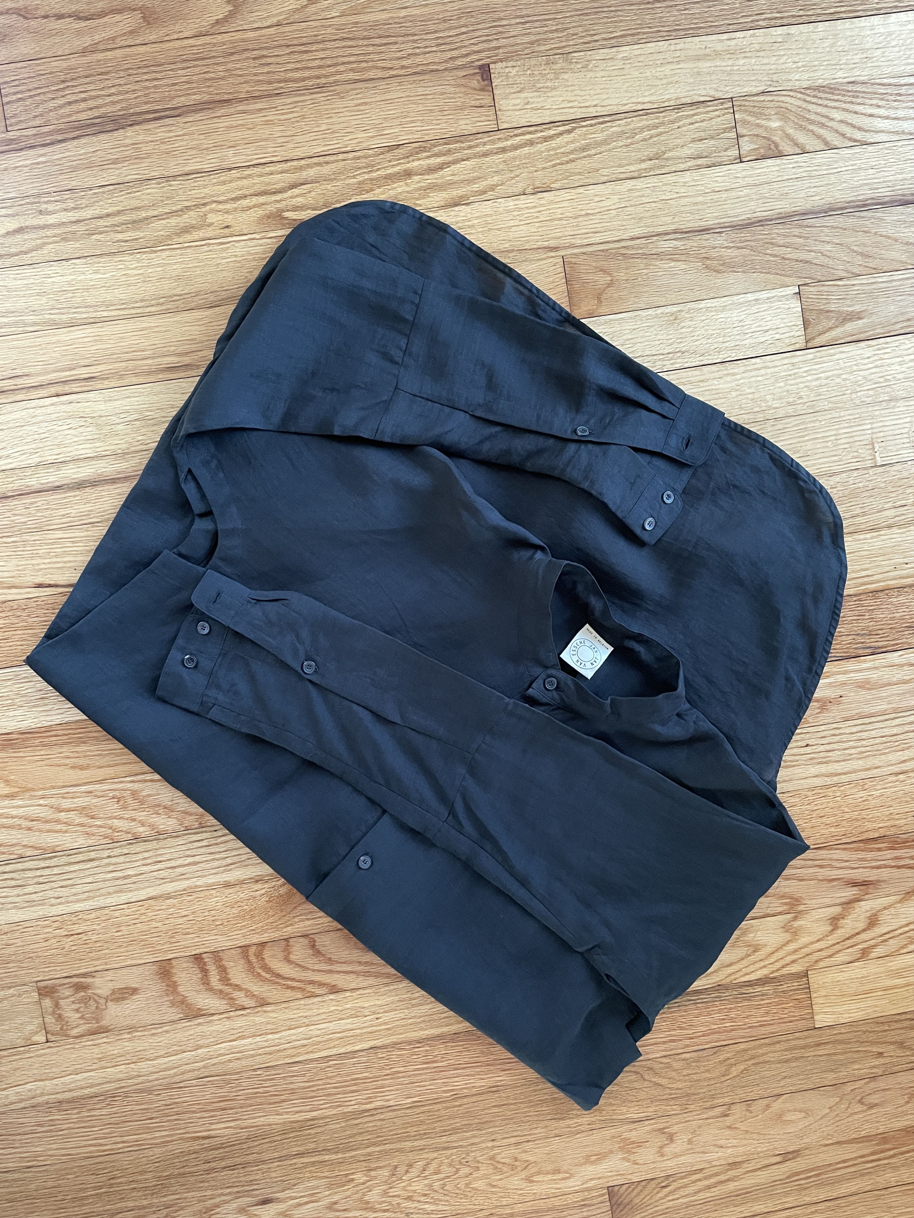 Jan Jan Van Essche Long Black button up Tunic Style- Raime Size US S / EU 44-46 / 1 - 4 Thumbnail
