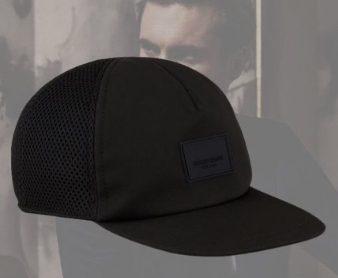Giorgio Armani GIORGIO ARMANI Solid Pattern Cap , leather logo , Adjustable Size ONE SIZE - 6 Thumbnail