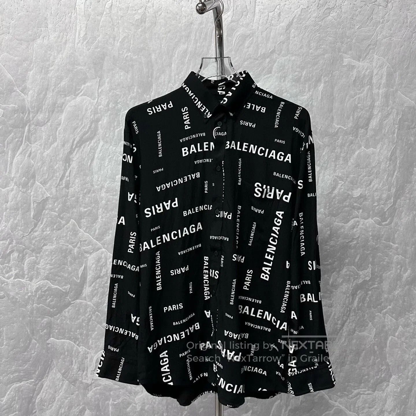 Balenciaga balenciaga logo print long sleeve shirt. Size US XS / EU 42 / 0 - 1 Thumbnail