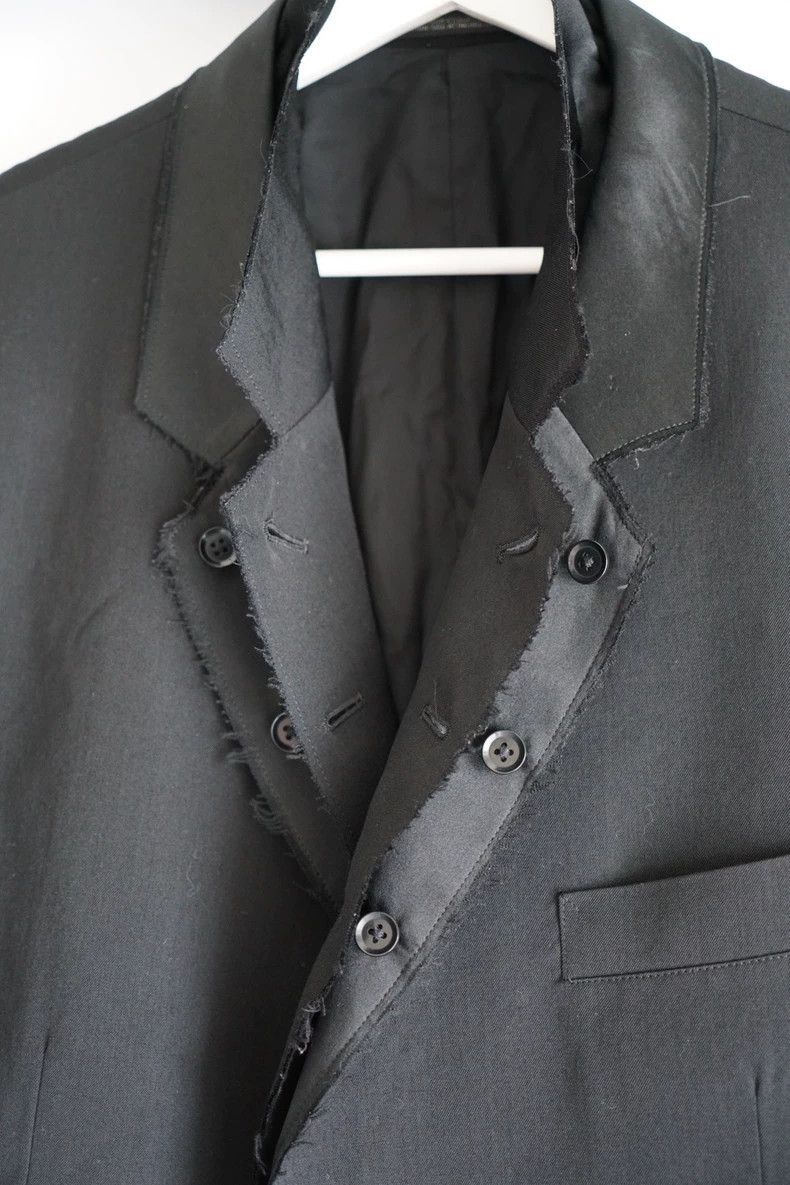 Yohji Yamamoto Yohji Yamamoto Black Double Layered Suit Jacket by Yohji Y Size US L / EU 52-54 / 3 - 3 Thumbnail