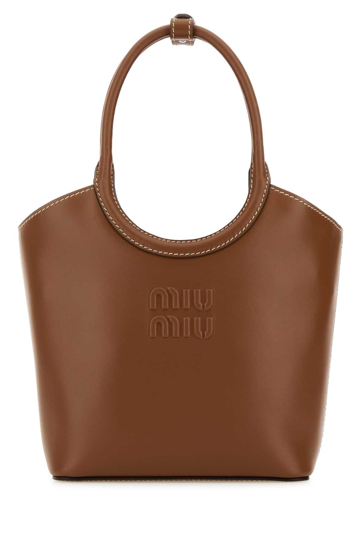 Miu Miu Caramel Leather Ivy Handbag Size ONE SIZE - 1 Thumbnail