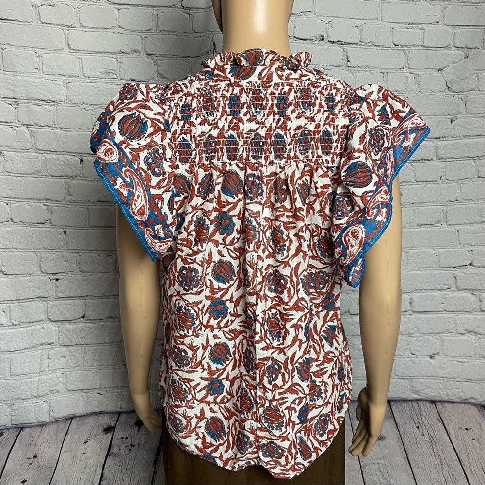 House of Harlow NWT New House of Harlow 1960 Marble Rust Flutter Sleeve Blo Size S / US 4 / IT 40 - 4 Thumbnail