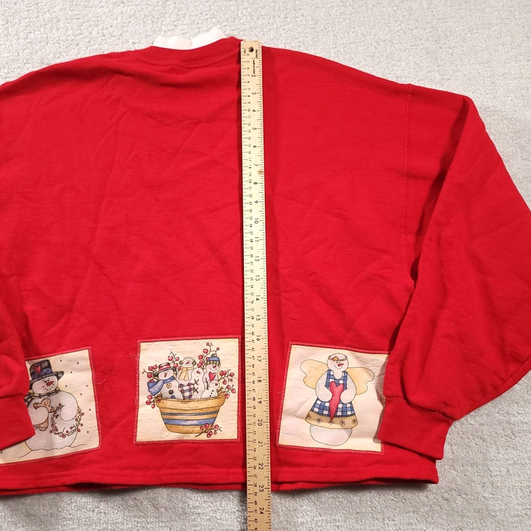 Jerzees VINTAGE JERZEES Snowman Crew Neck Sweatshirt Size L Winter Red Womens Size L / US 10 / IT 46 - 5 Thumbnail