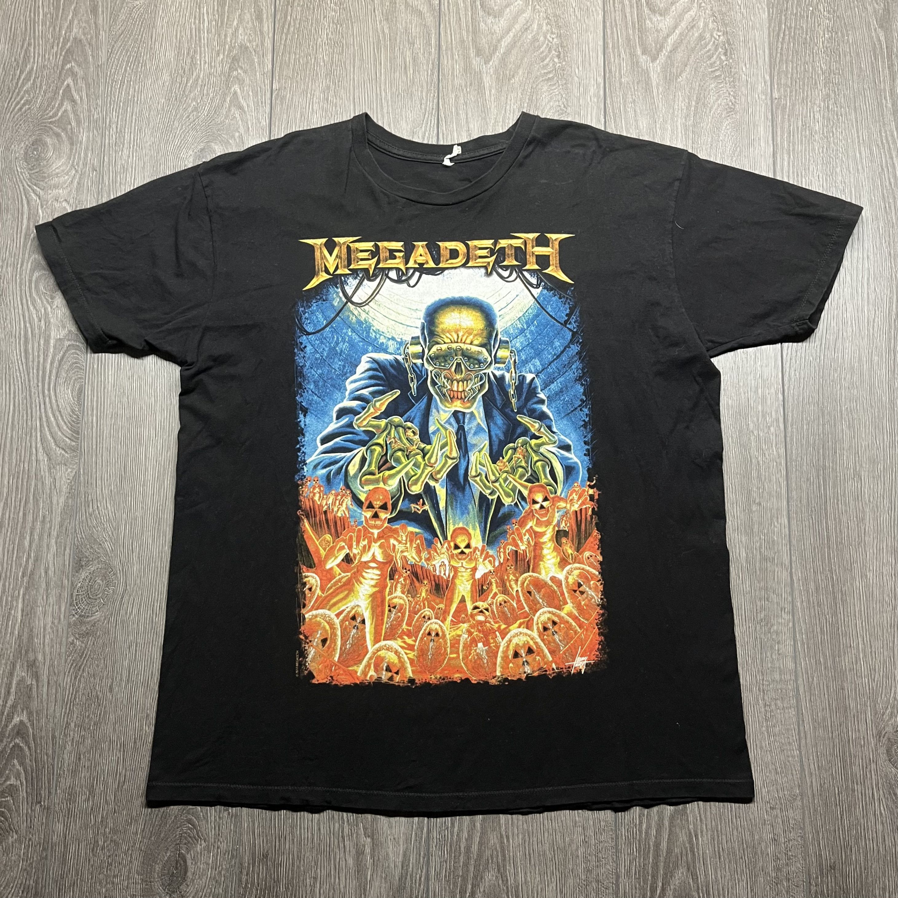 Band Tees × Vintage Vintage Megadeth Skull Metal Band Shirt XL Rare Size US XL / EU 56 / 4 - 1 Thumbnail