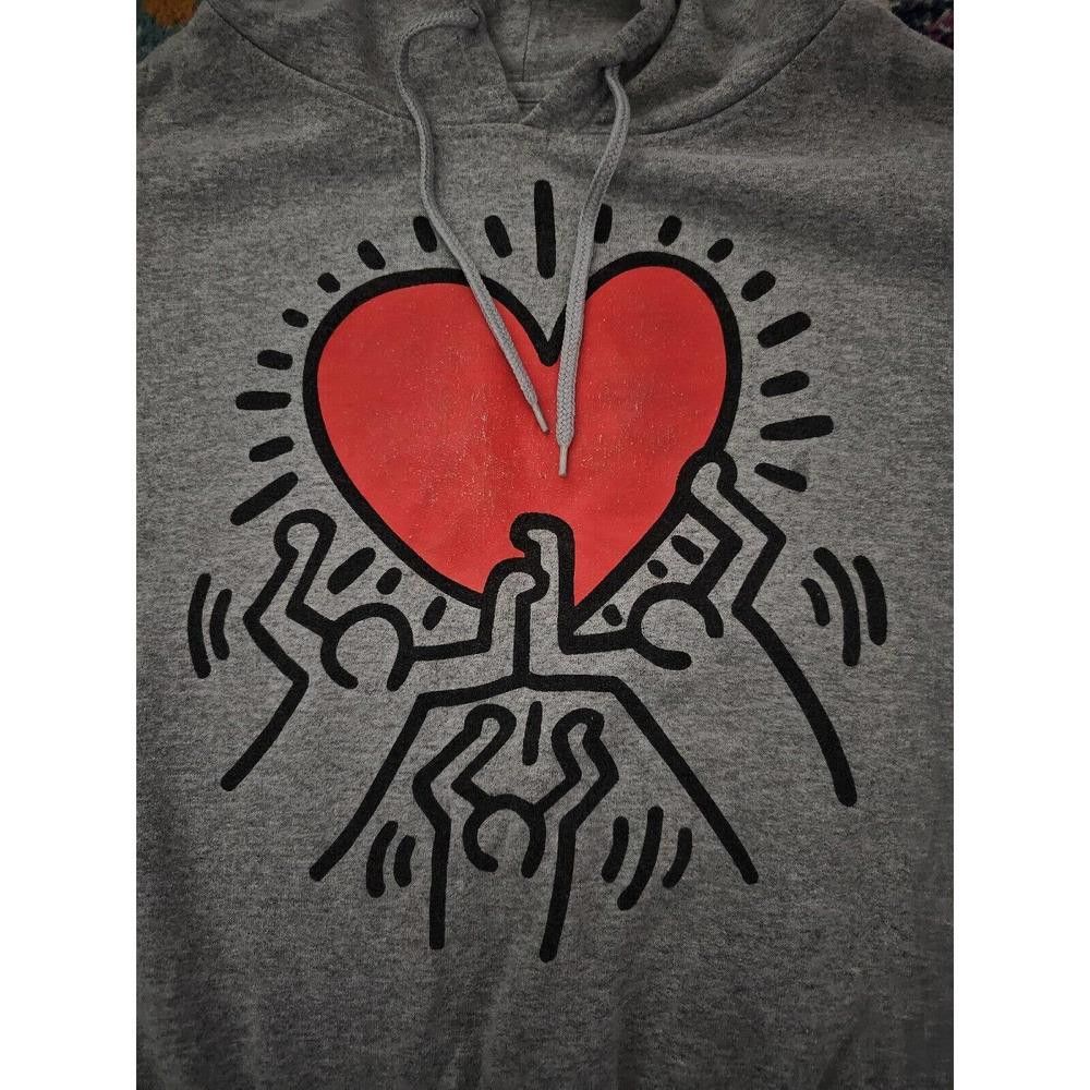 Keith Haring Keith Haring Hoodie Mens XS Gray Love Heart New York Art Size US XS / EU 42 / 0 - 2 Thumbnail
