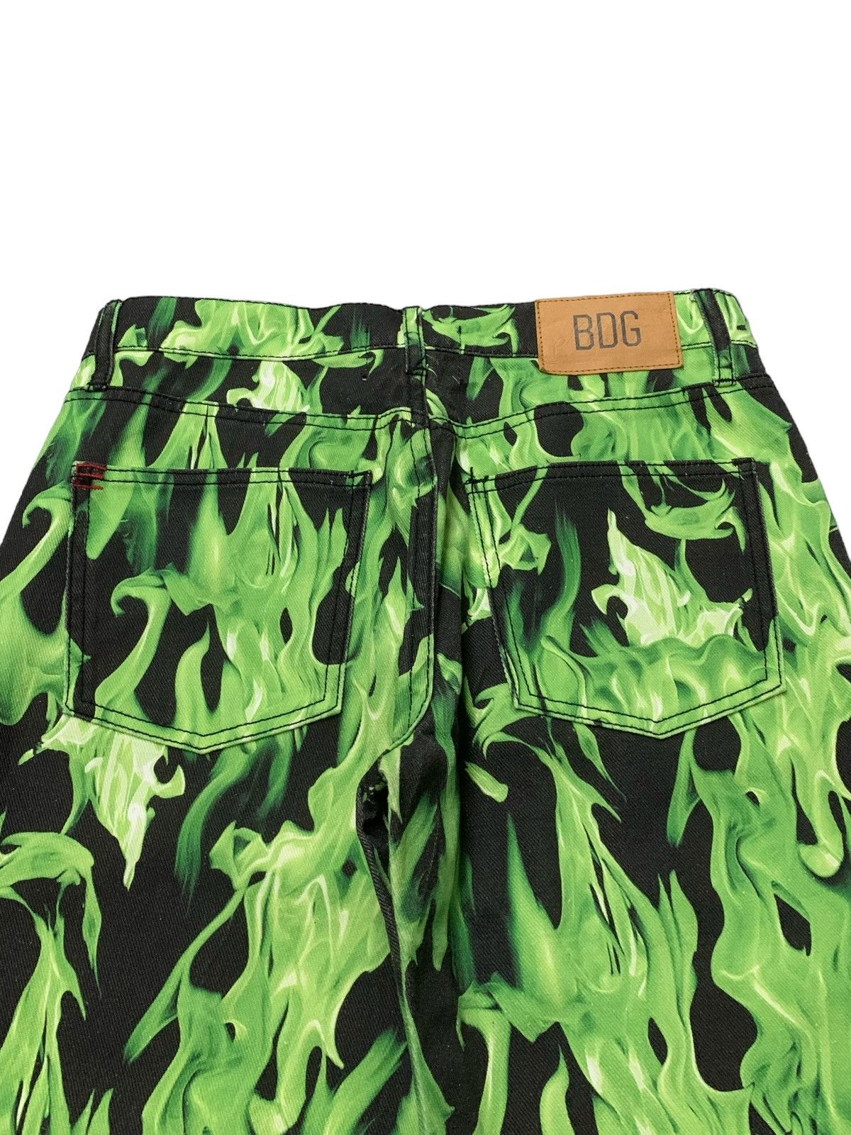5351 POUR LES HOMMES × Junya Watanabe BDG Green Flame Bootcut Flared Denim Pants Size US 29 - 11 Thumbnail